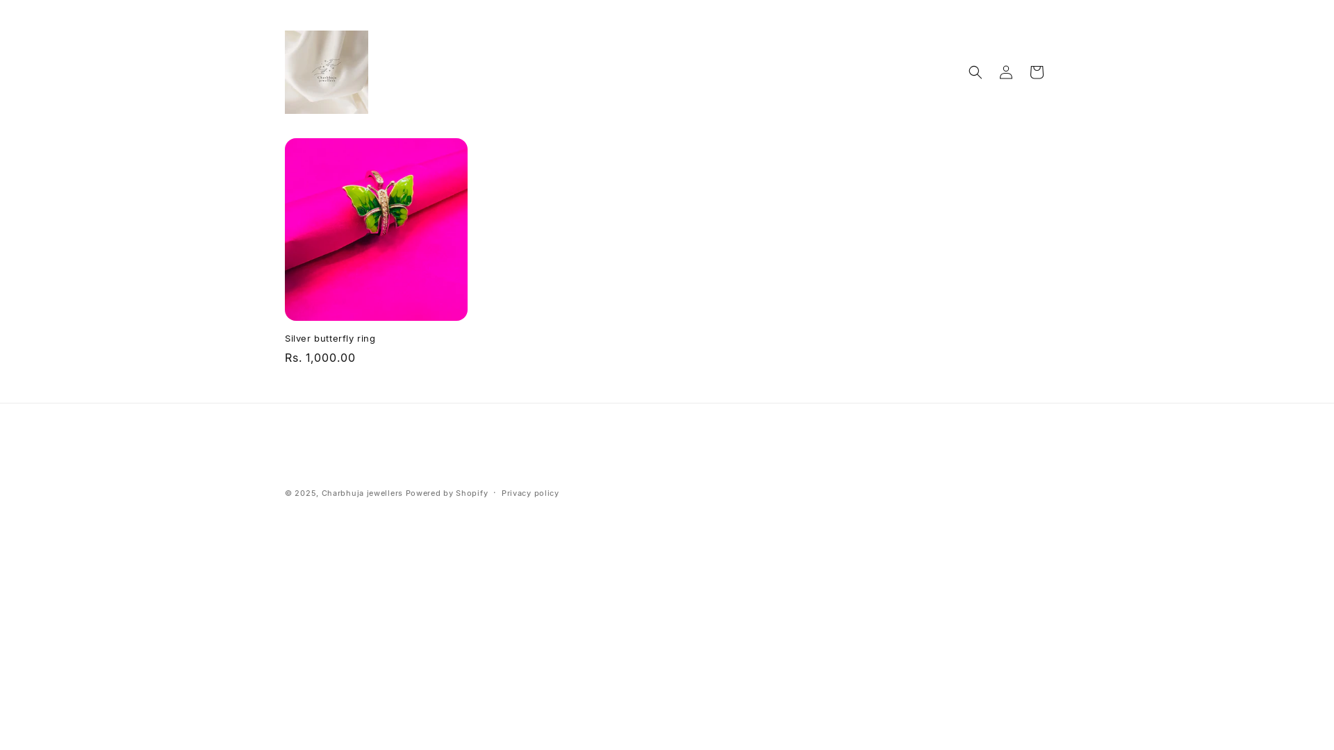 website screenshot of https://charbhujajewellers09.com/