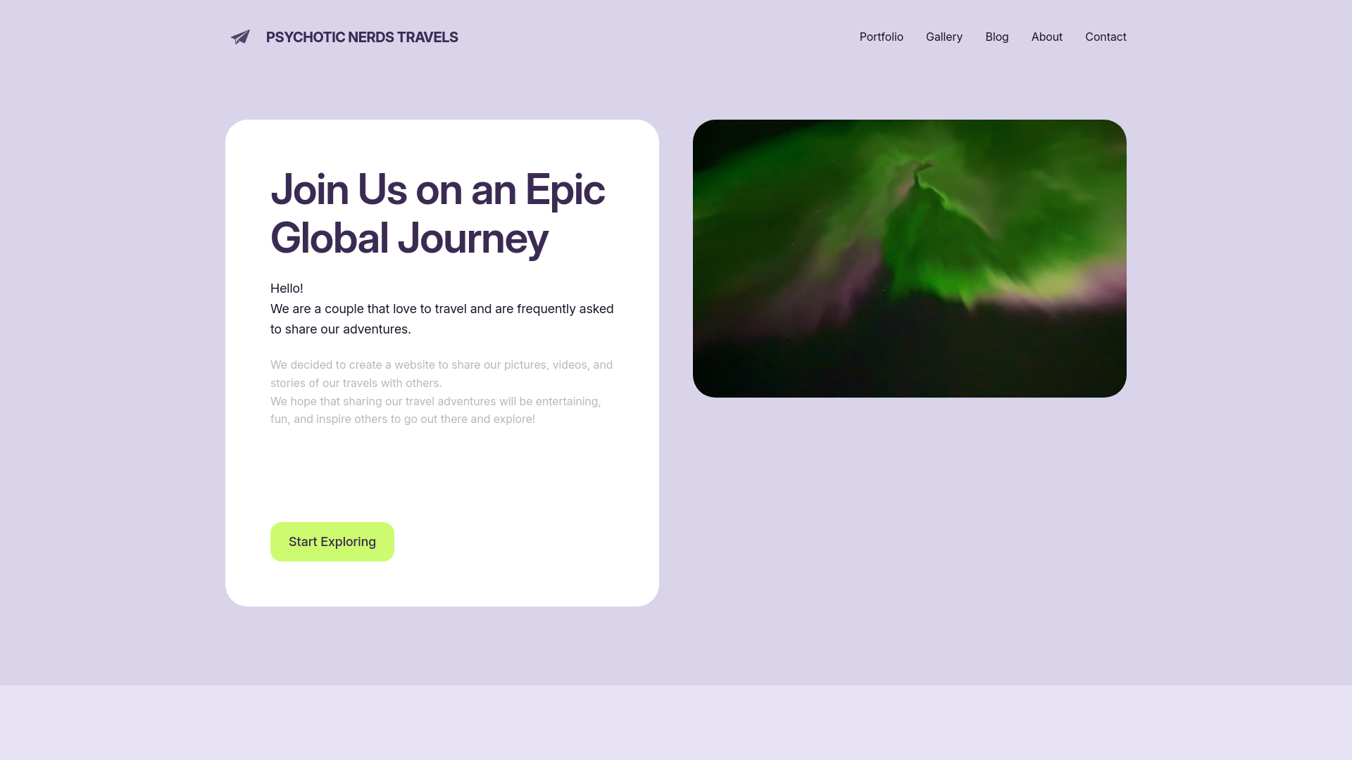 website screenshot of https://psychoticnerds.com/