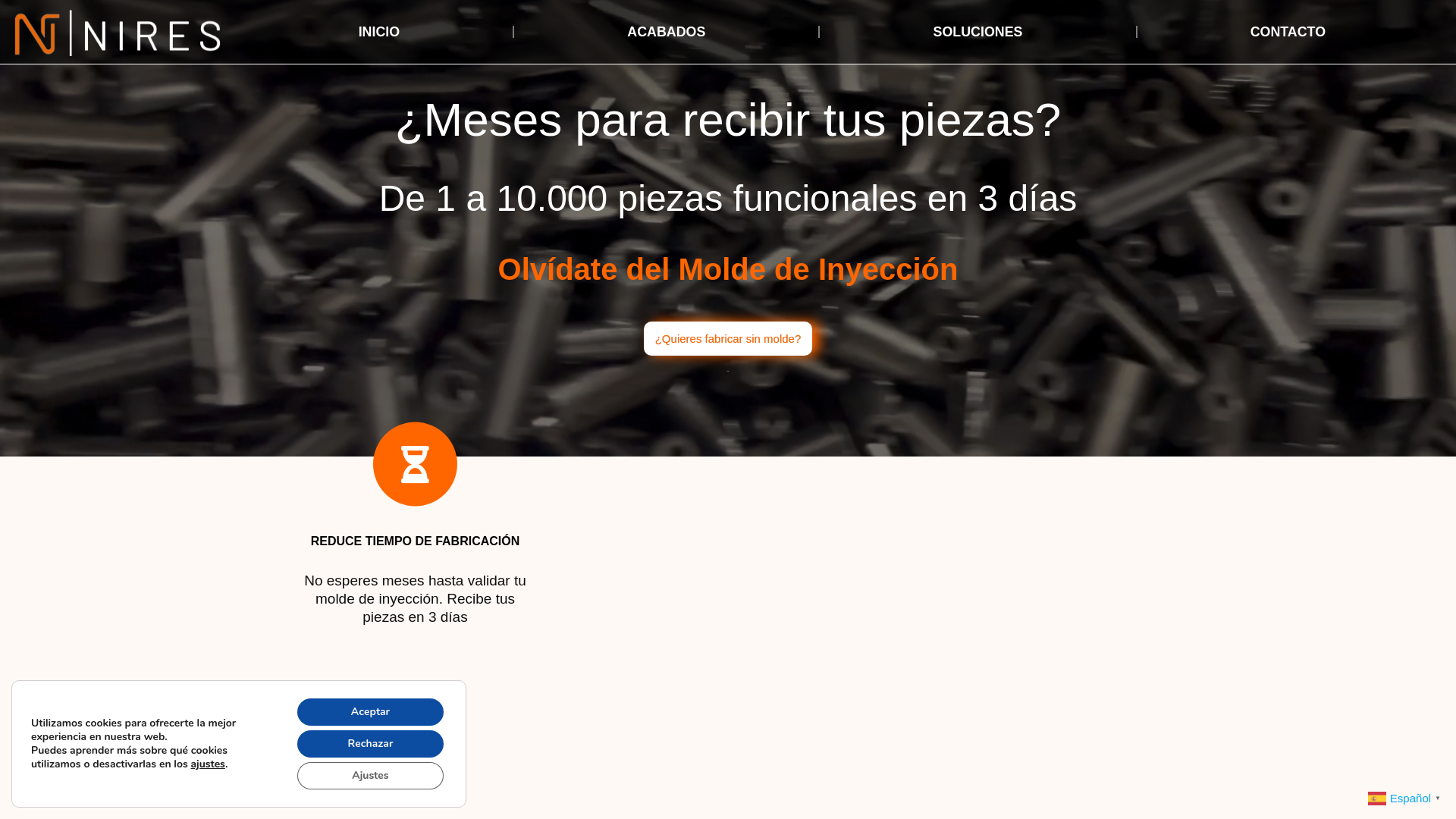 website screenshot of https://nires.es/