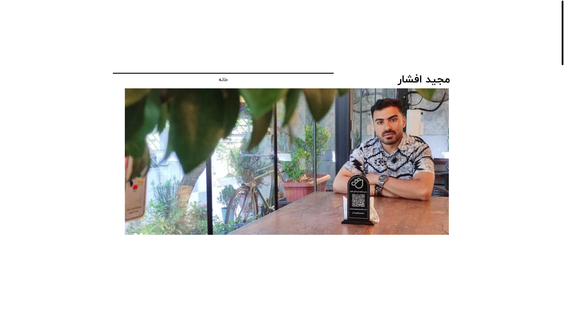 website screenshot of https://majidafsharbazigar.ir/
