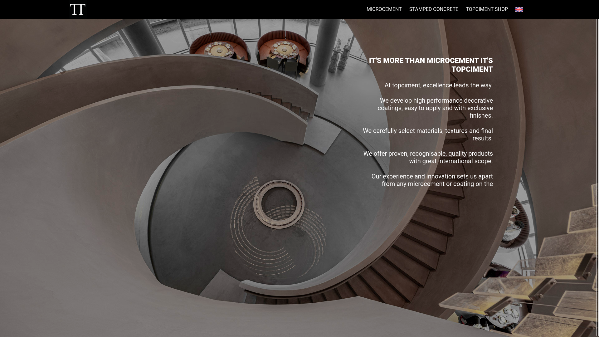 website screenshot of https://topciment.hk