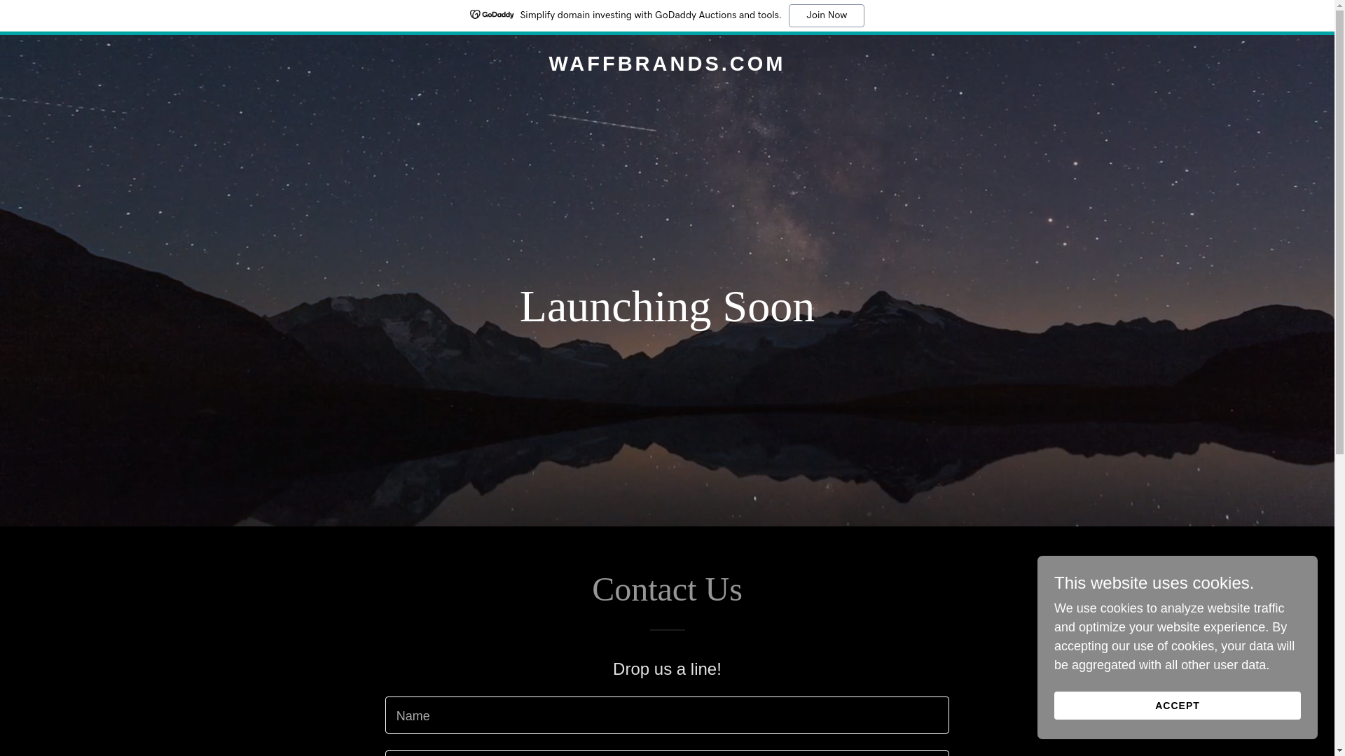 website screenshot of https://waffbrands.com/