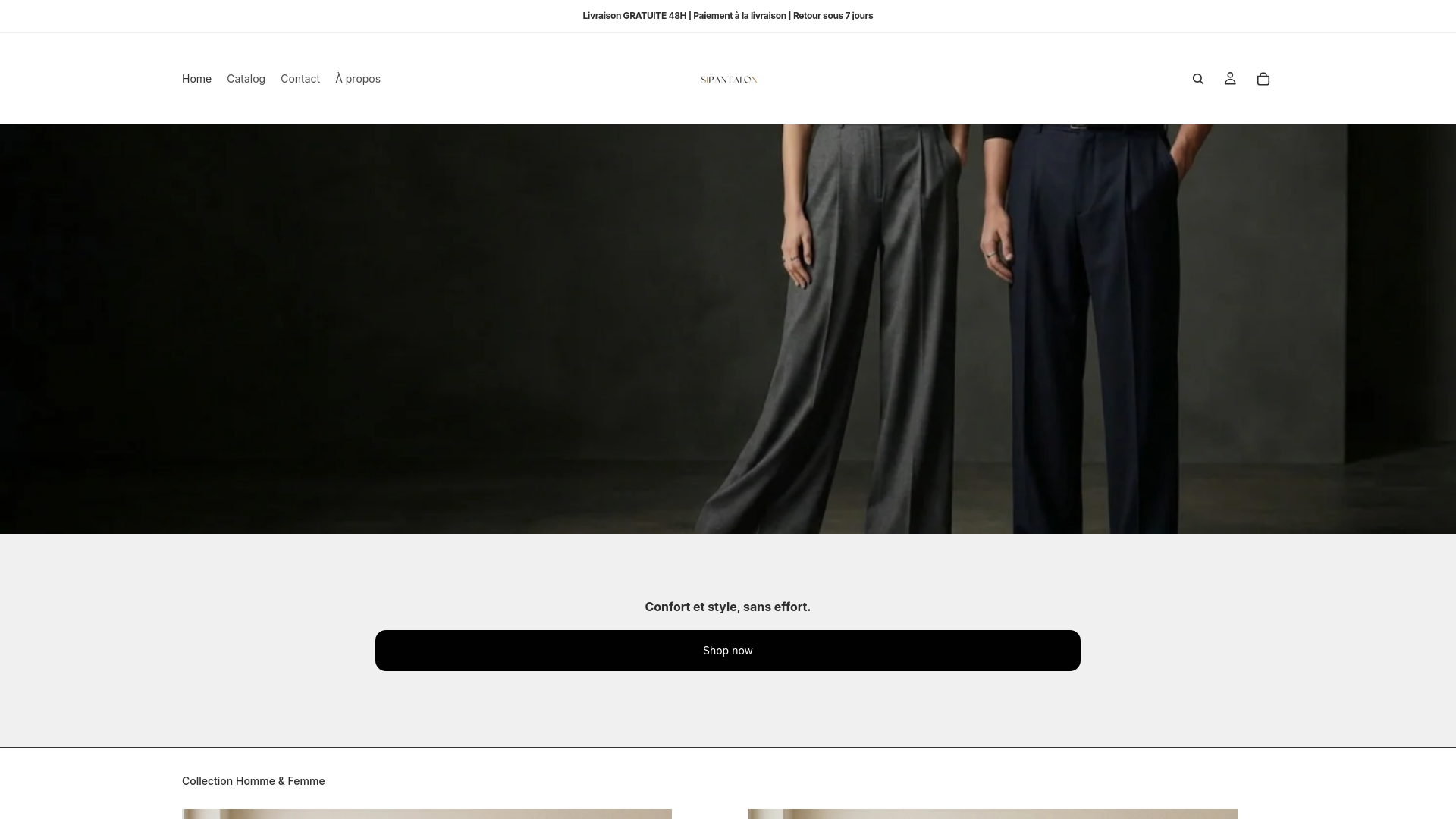 website screenshot of https://sipantalon.com/