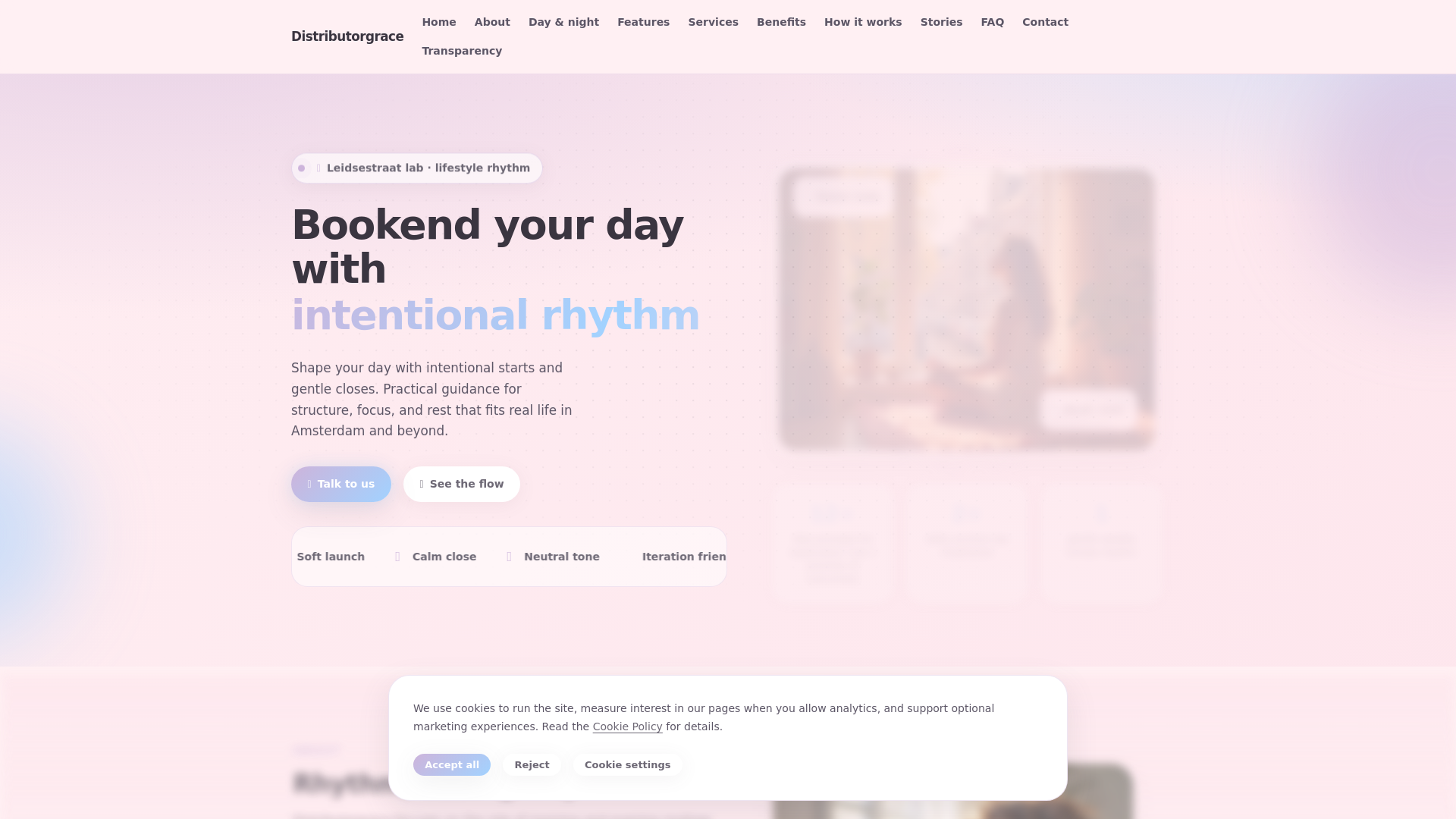 website screenshot of https://distributorgrace.world