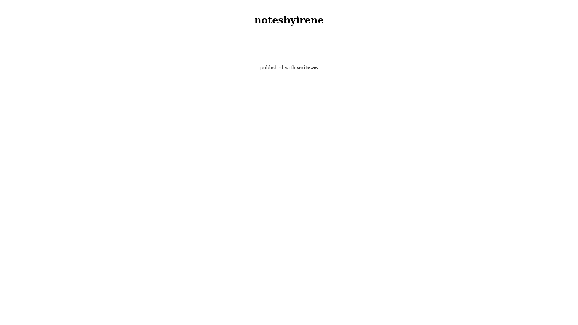 website screenshot of https://notesbyirene.com/
