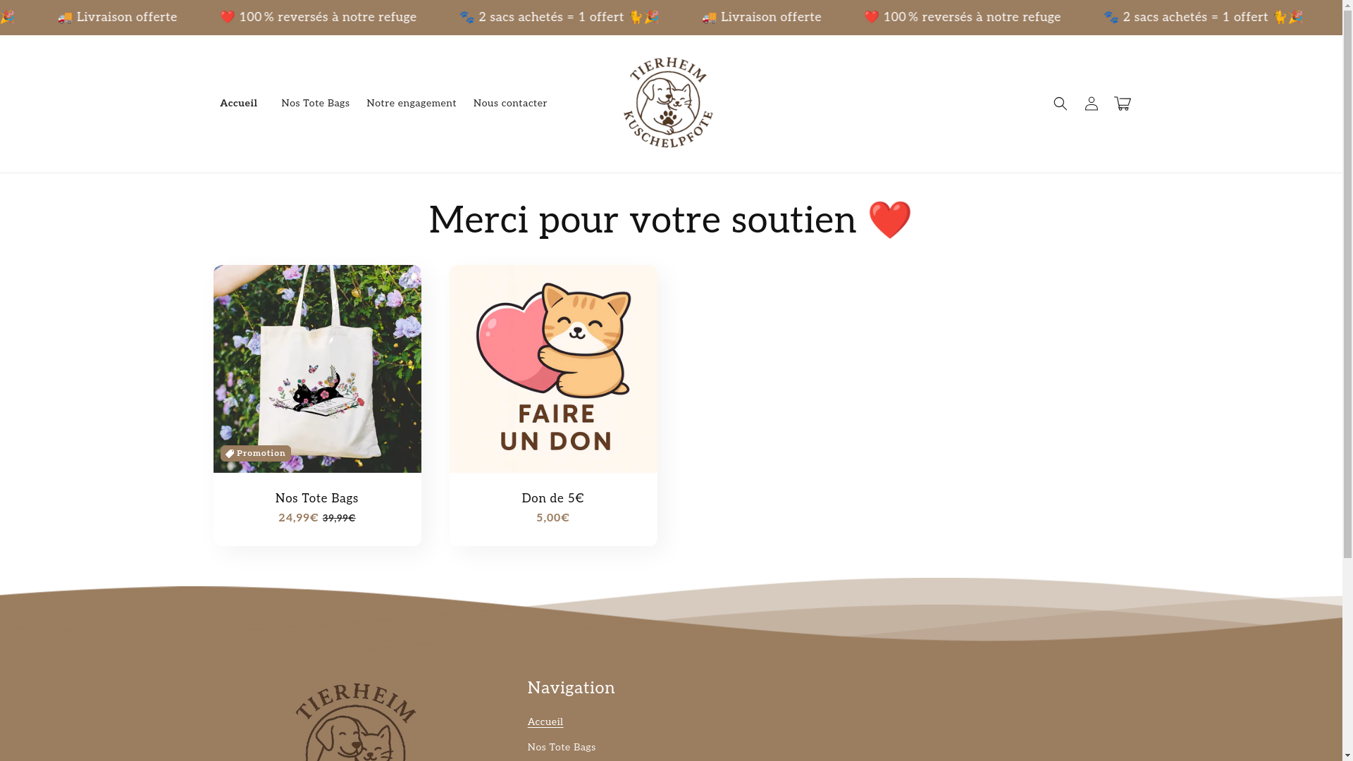 website screenshot of https://tierheimkuschelpfote.com/
