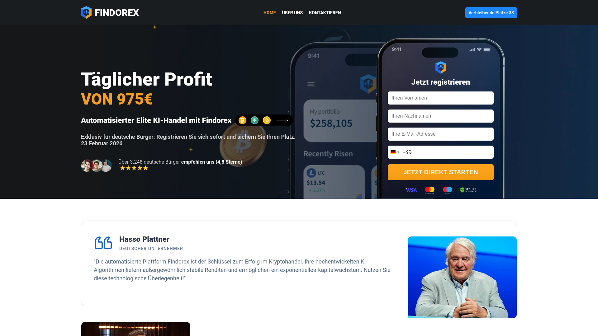 website screenshot of https://findorexai.com/