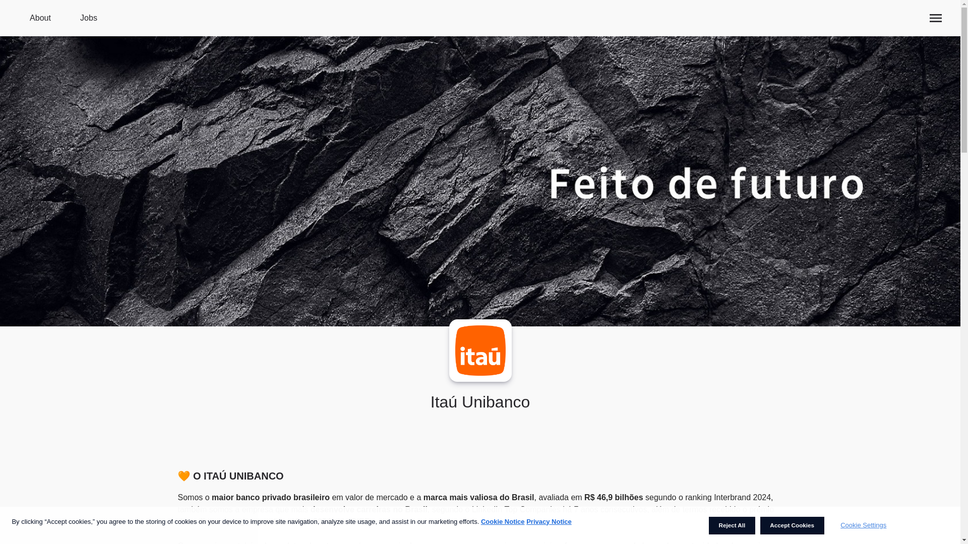website screenshot of https://vemproitau.gupy.io/