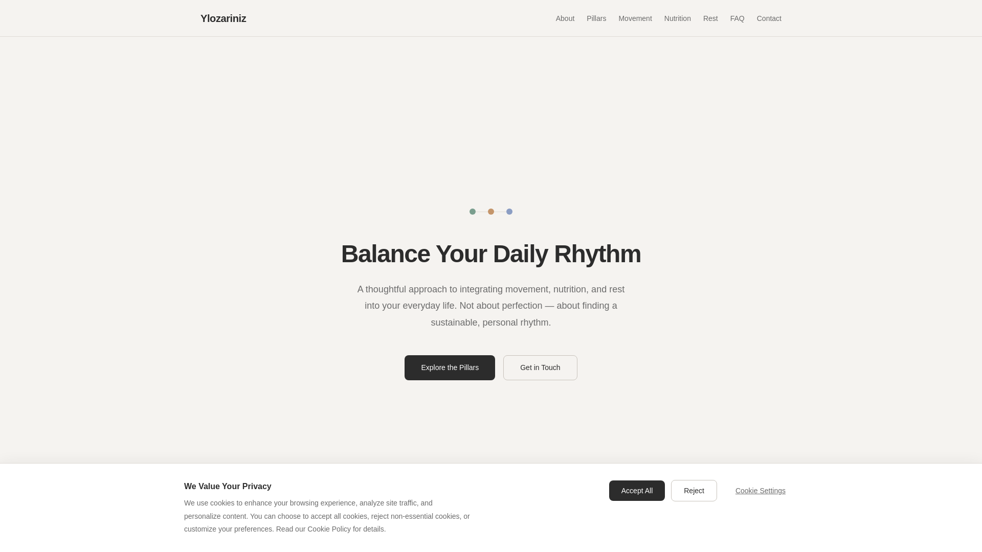 website screenshot of https://ylozariniz.world/