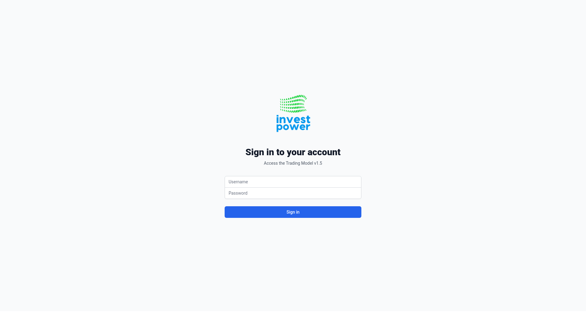 website screenshot of https://investpower.app/