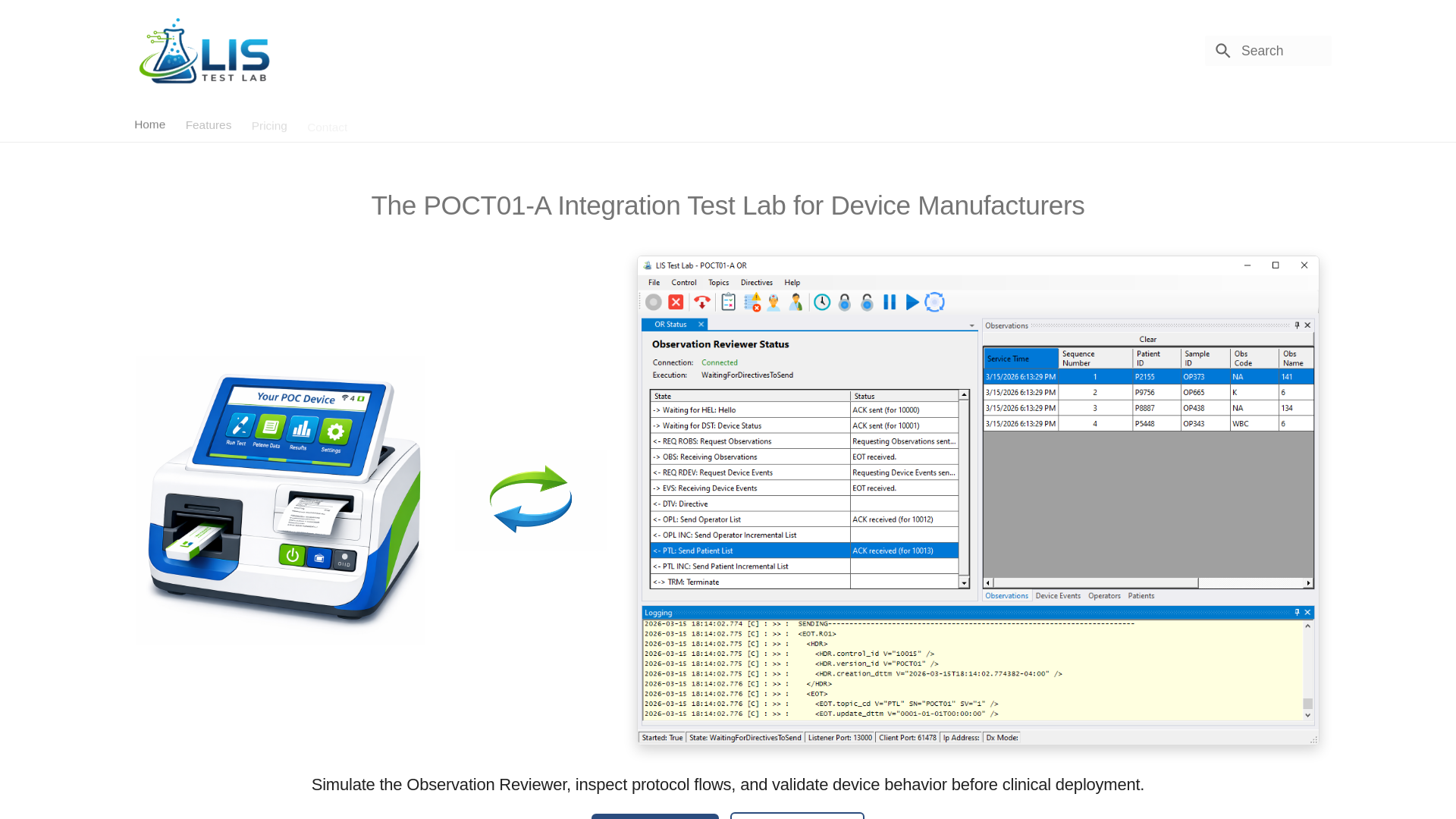 website screenshot of https://listestlab.com/
