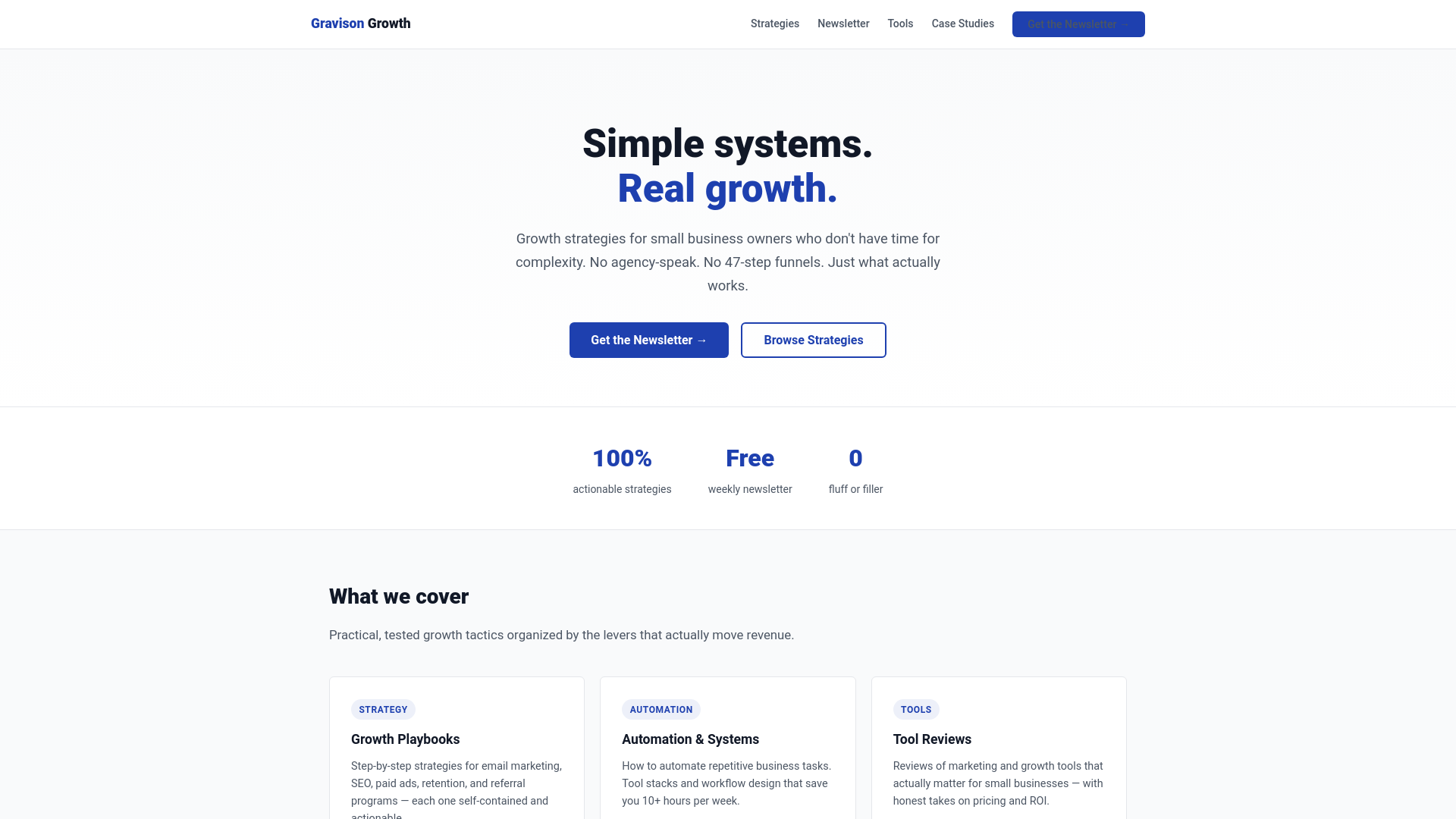 website screenshot of https://gravisongrowth-site.pages.dev/