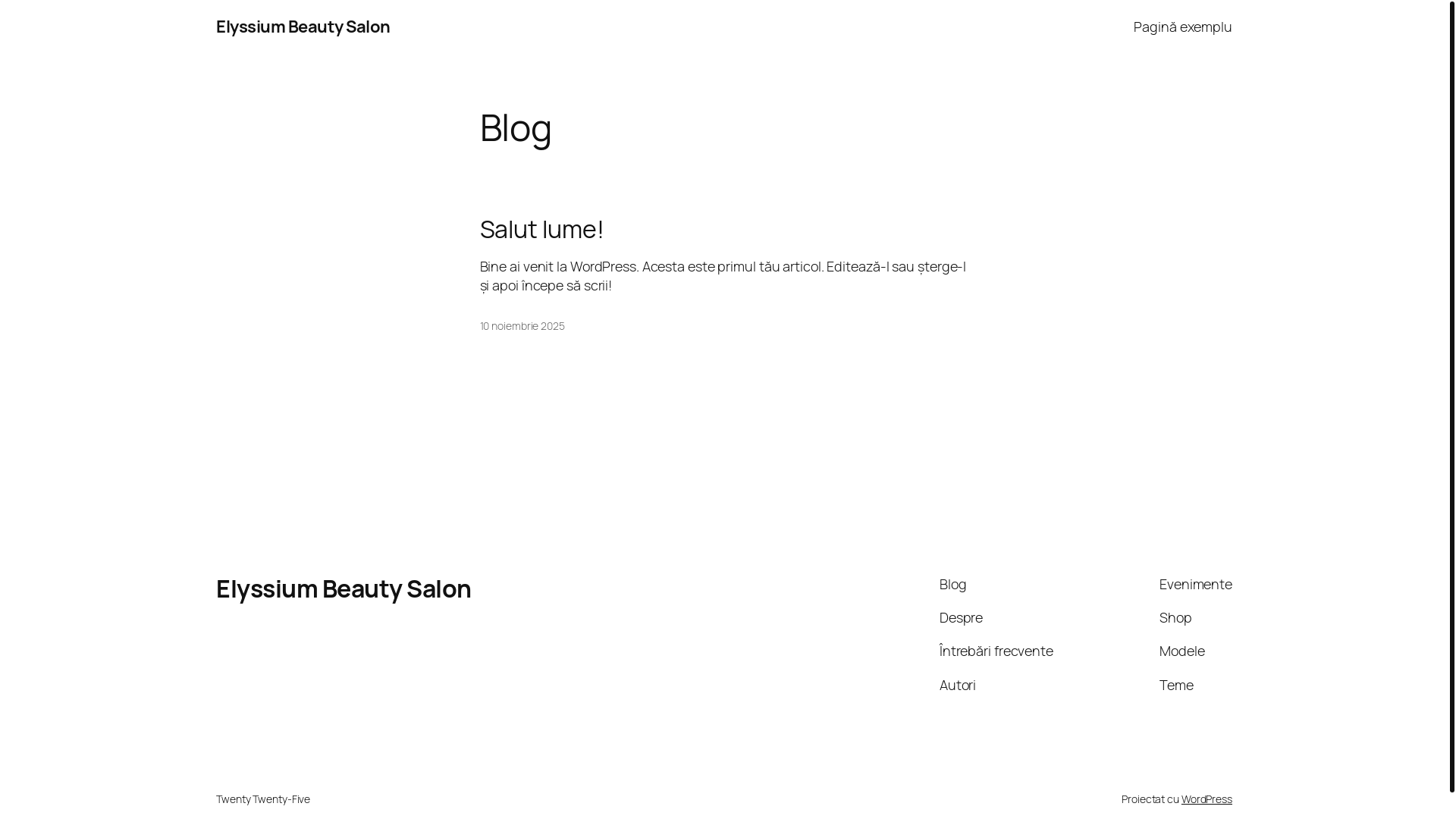 website screenshot of https://elyssiumbeautysalon.ro/