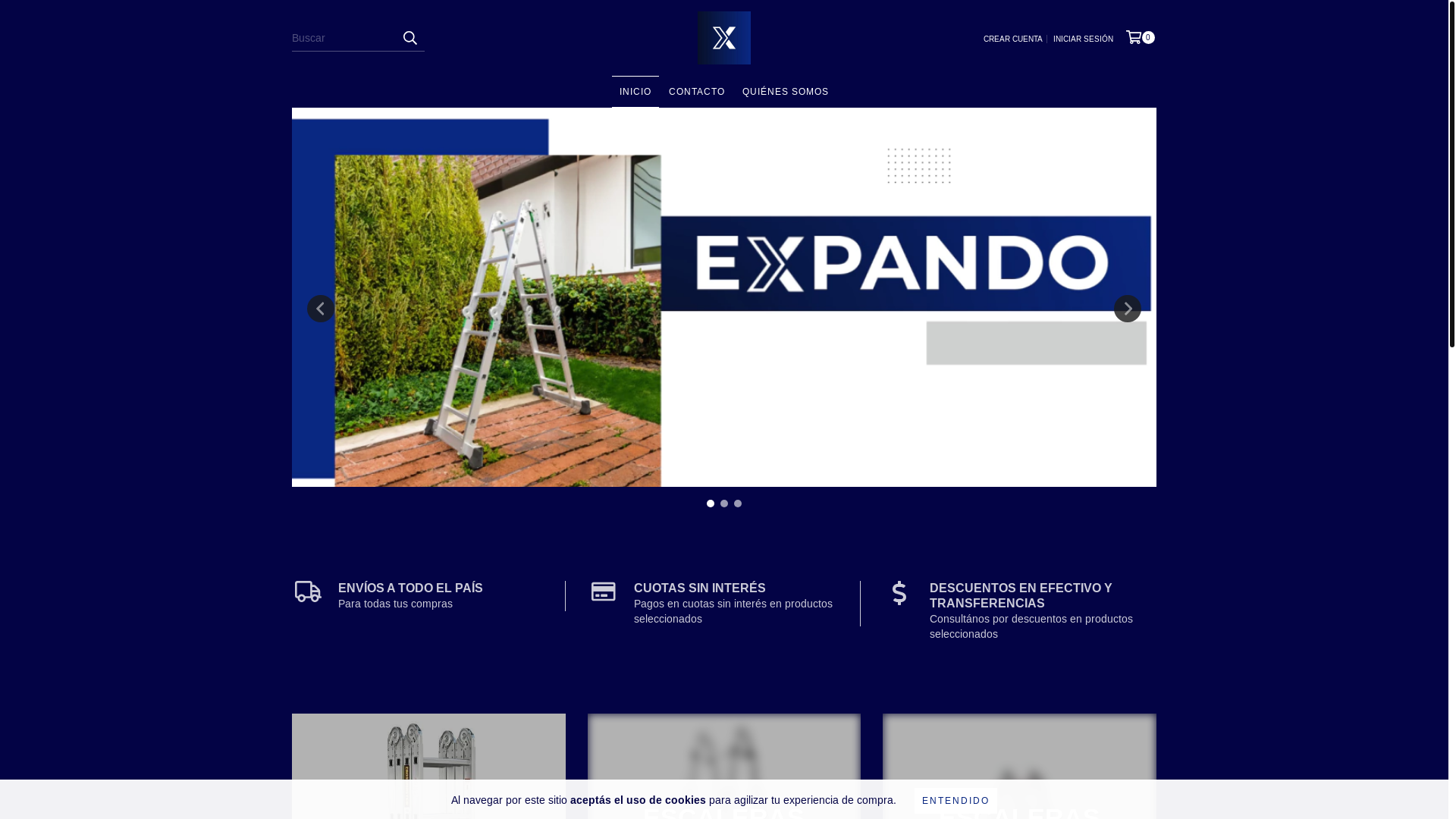 website screenshot of https://expando.com.ar/