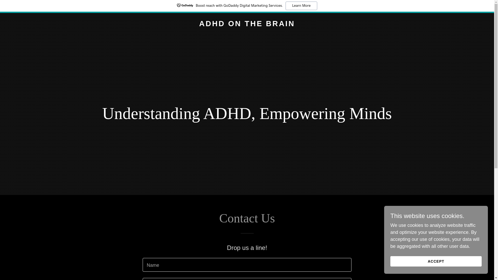 website screenshot of https://adhdonthebrain.com/