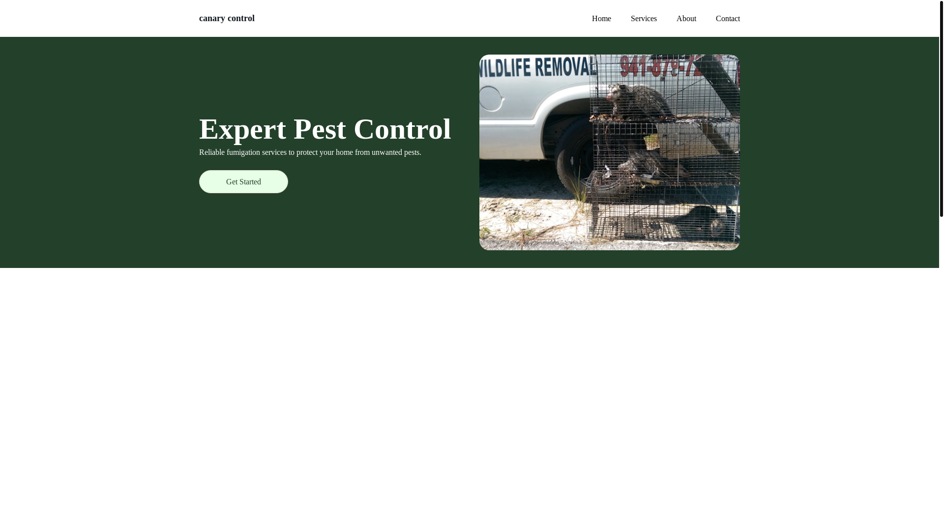 website screenshot of https://canarycontrol.com/
