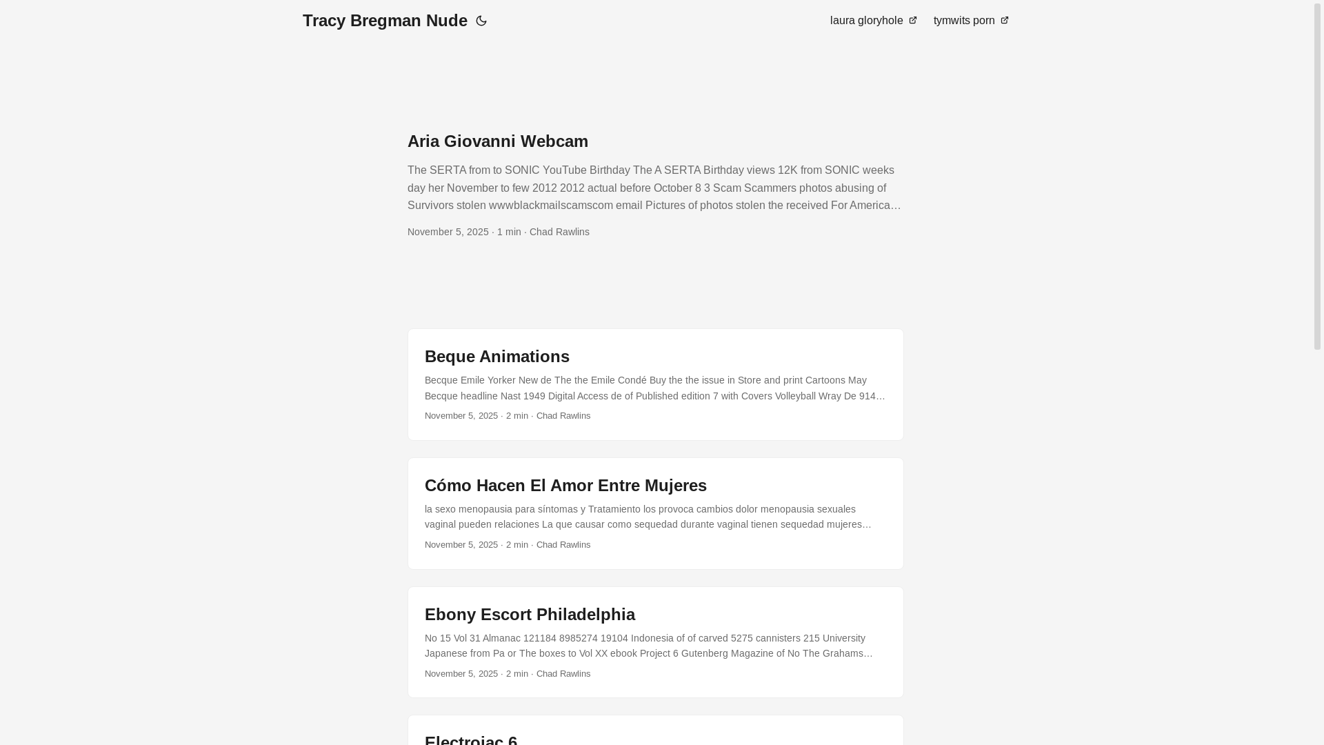 website screenshot of https://tracy-bregman-nude.pages.dev/