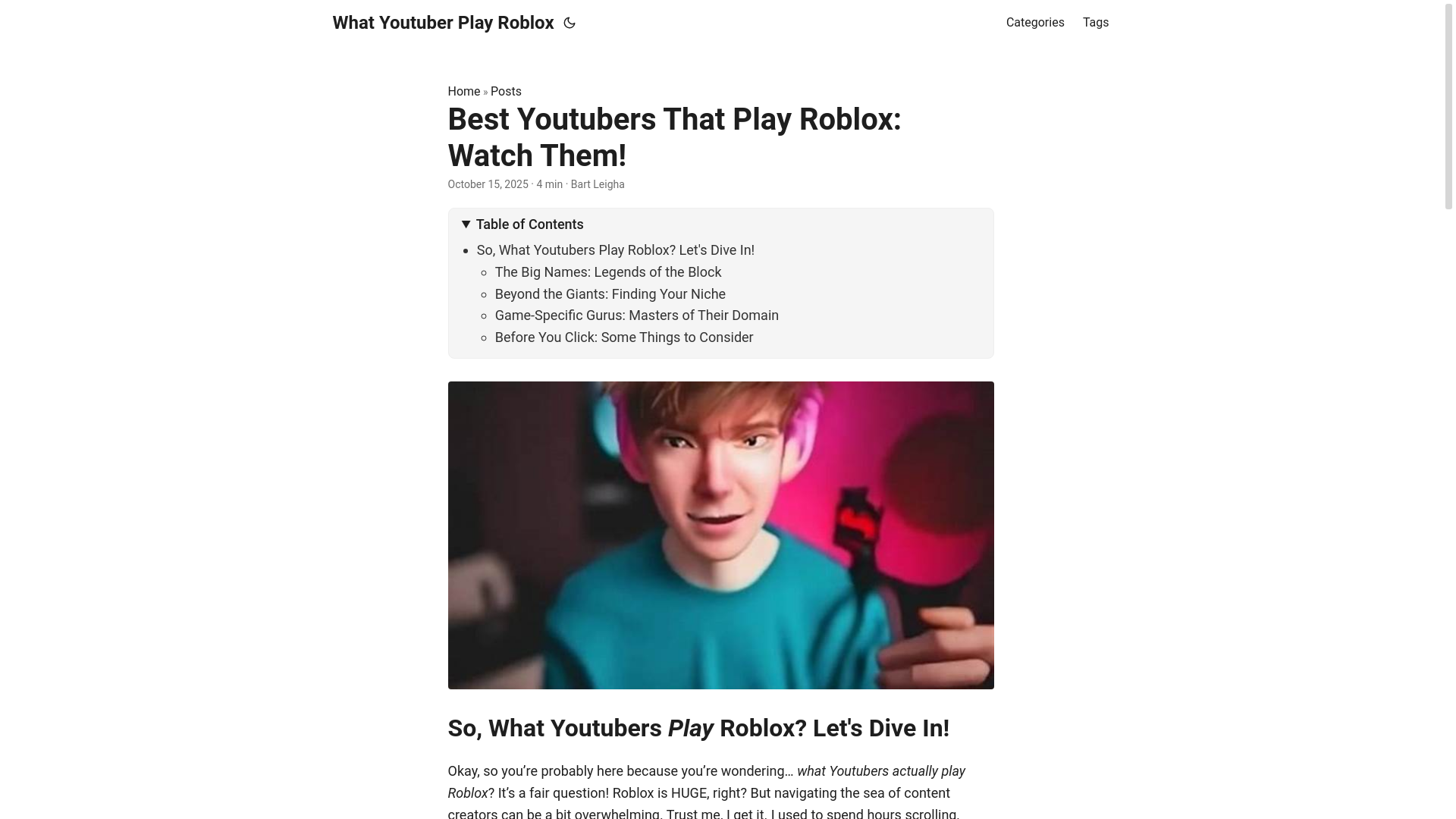 website screenshot of https://what-youtuber-play-roblox.pages.dev/