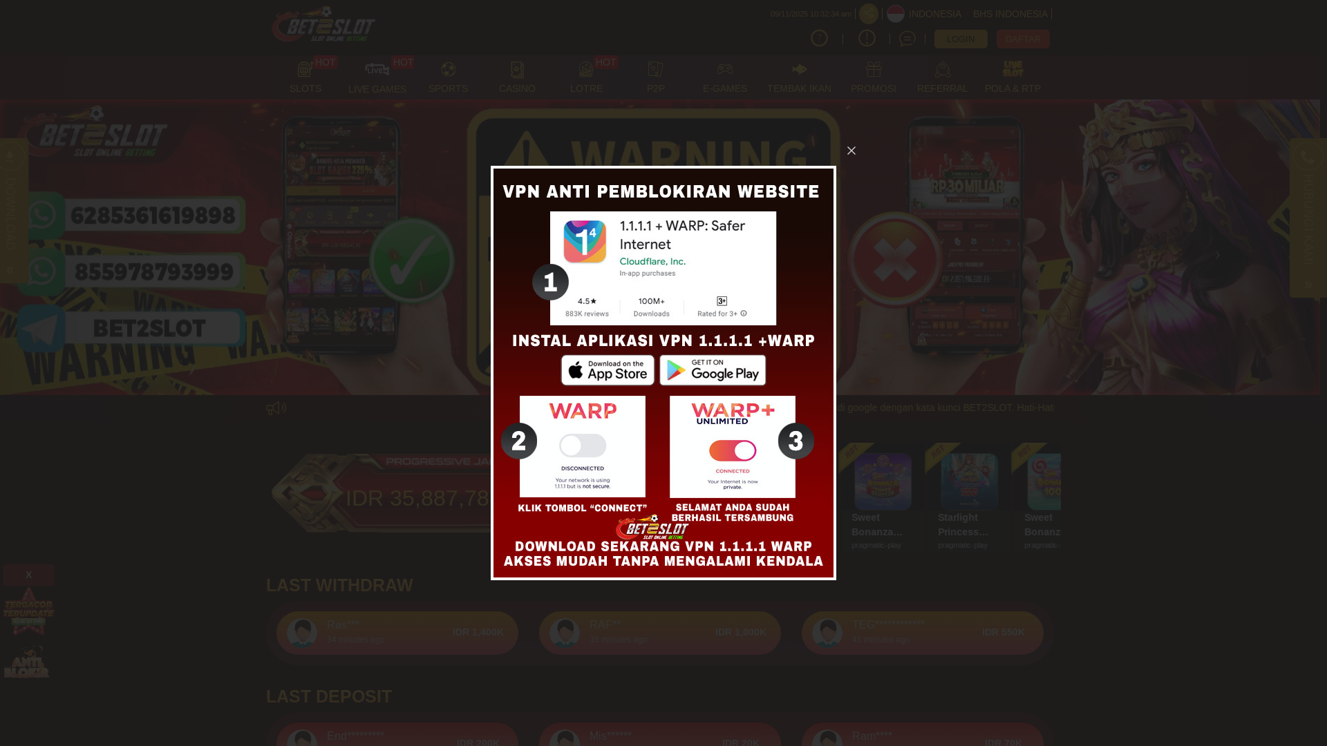 website screenshot of https://b2sltnov.site/