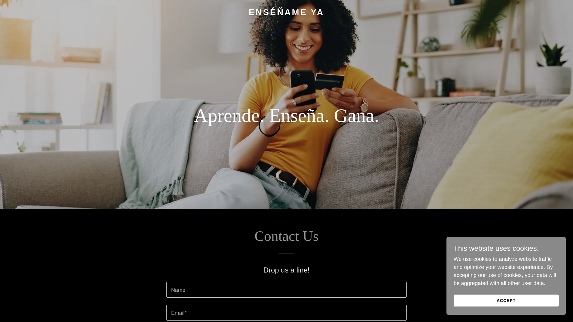 website screenshot of https://ensenameya.com/