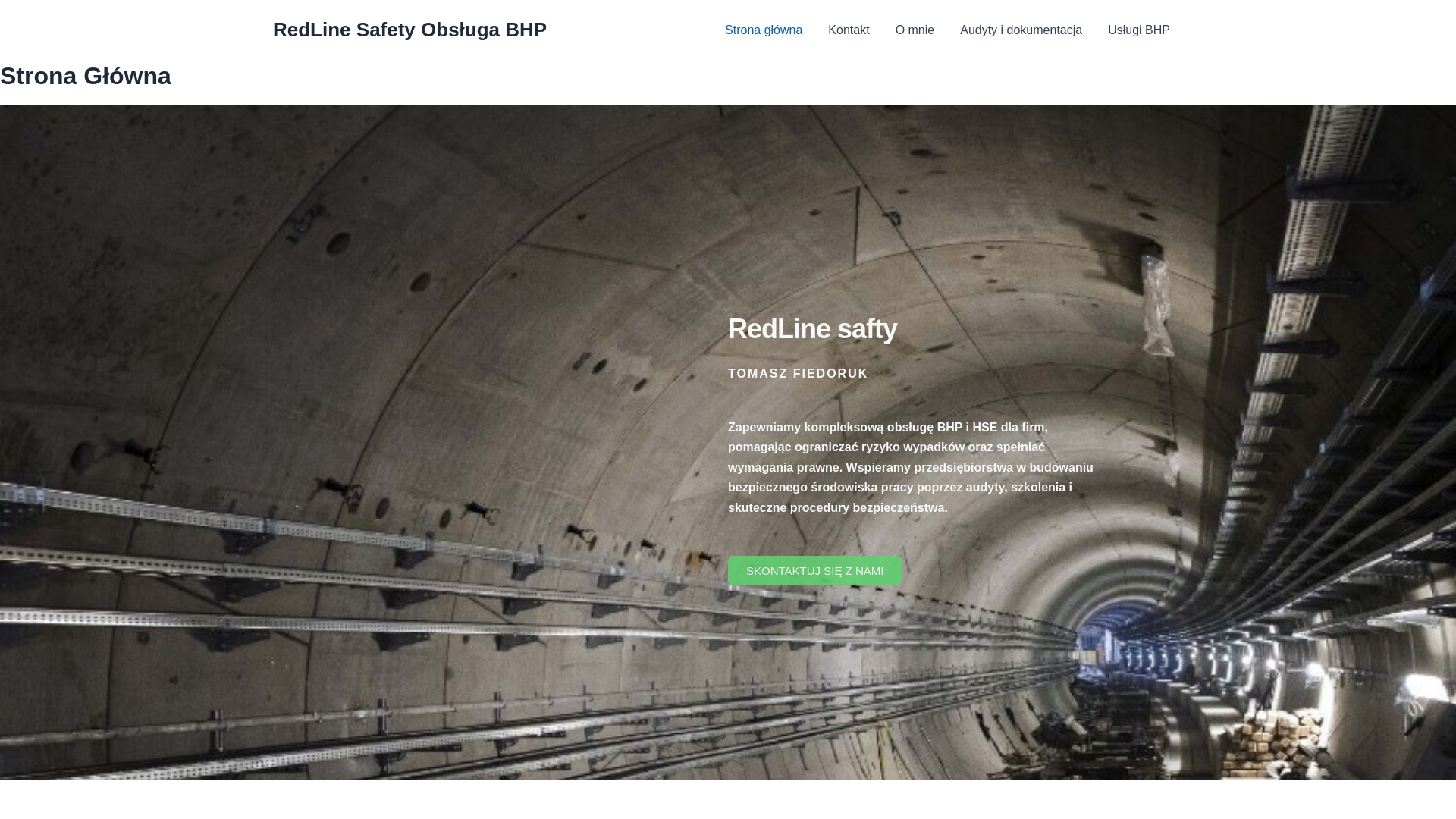 website screenshot of https://redlinesafety.pl/