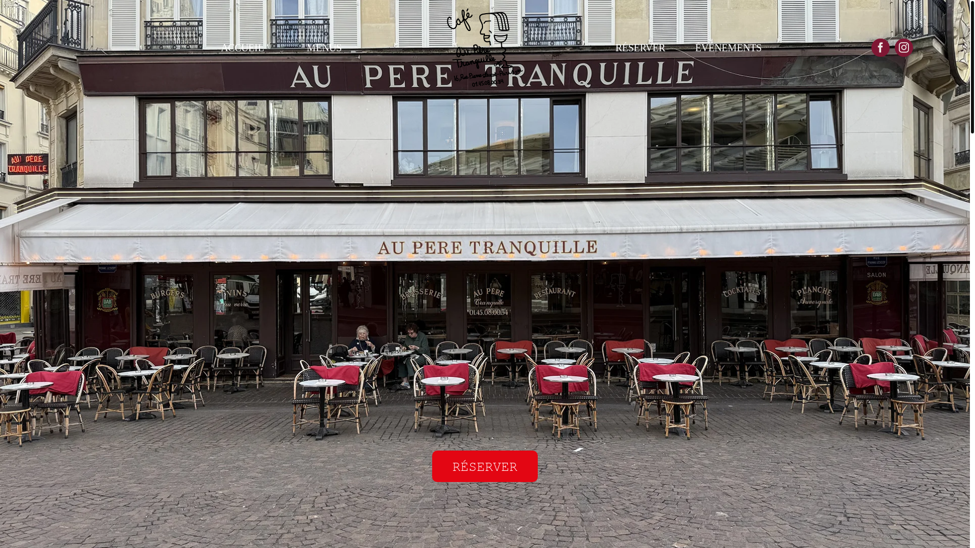 website screenshot of https://cafecentralparis.fr/