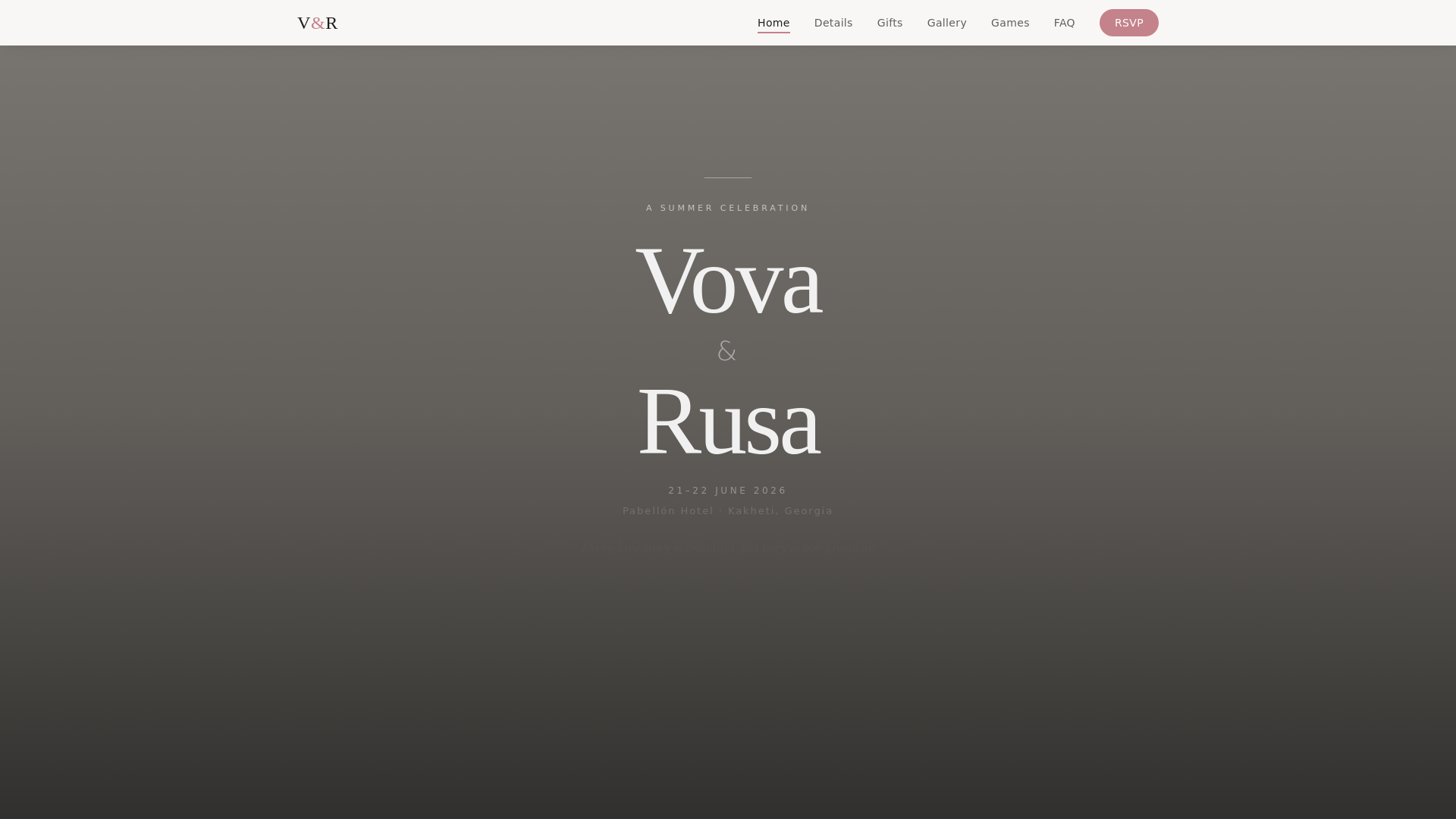 website screenshot of https://vovaandrusa.com/