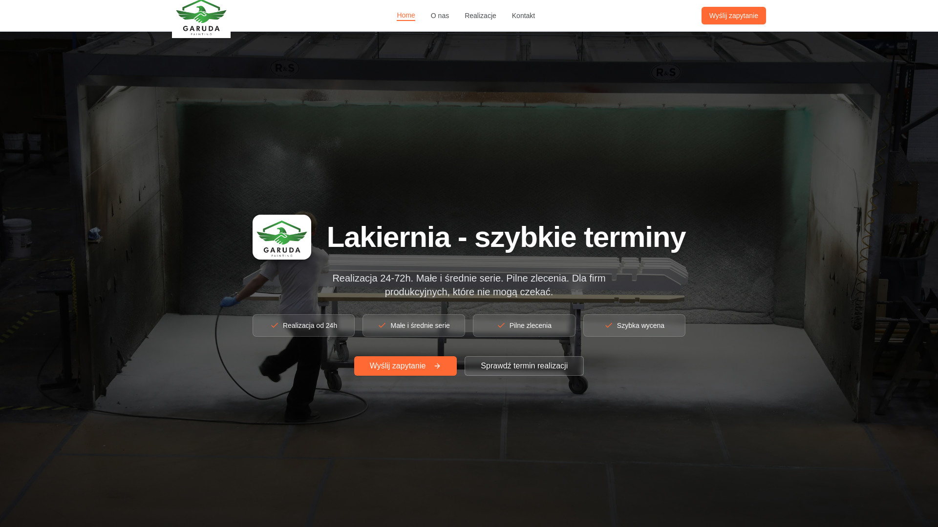 website screenshot of https://garudapainting.com.pl/