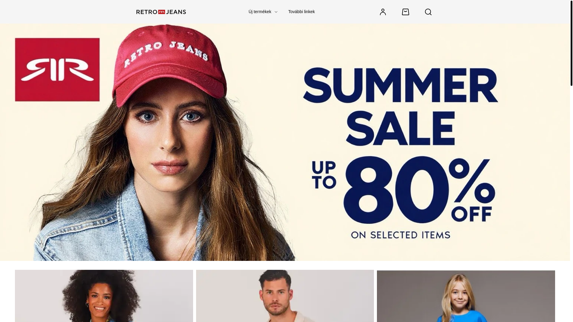 website screenshot of https://retrojeansonline.shop/