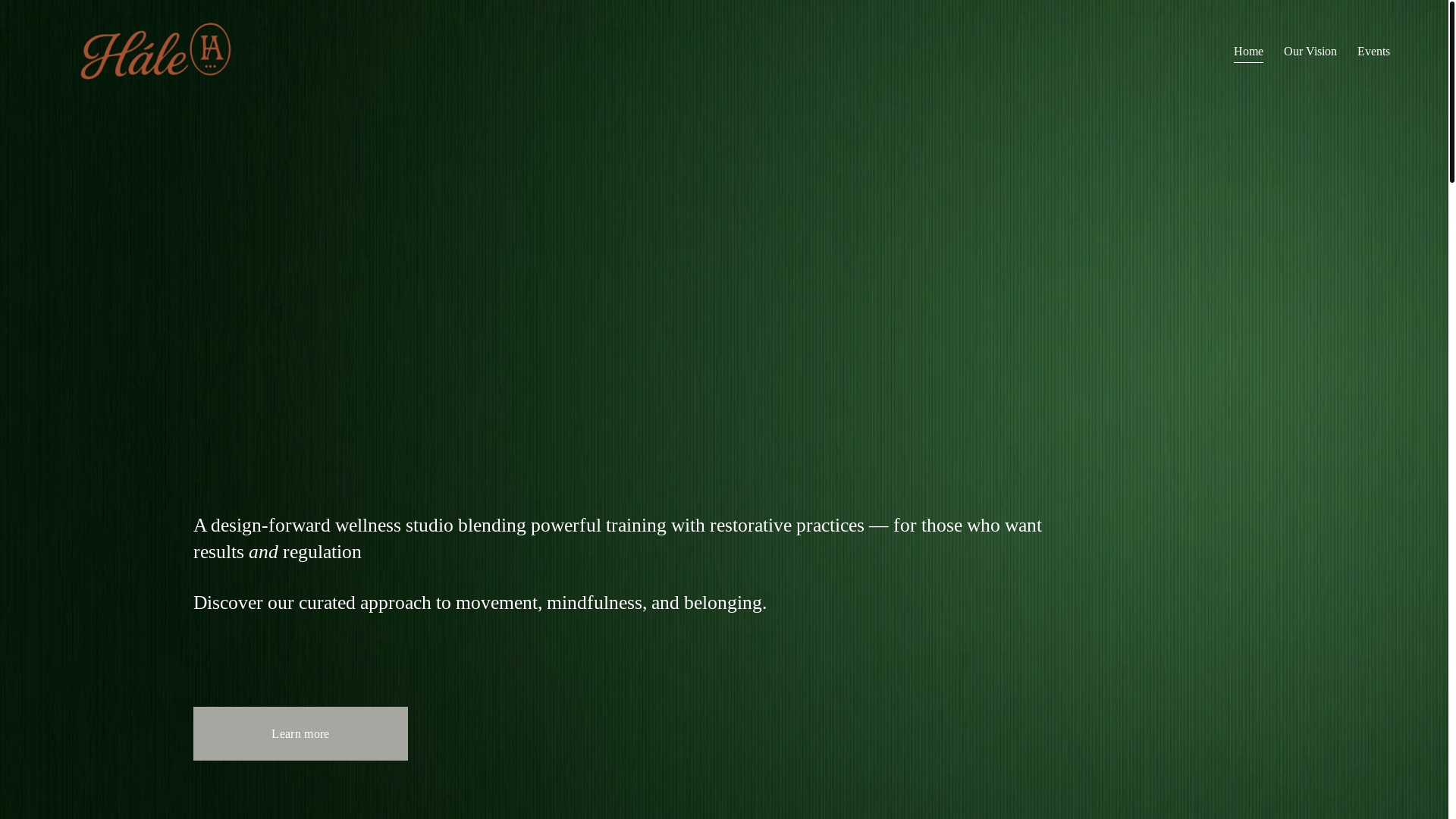website screenshot of https://thehalestudio.com/