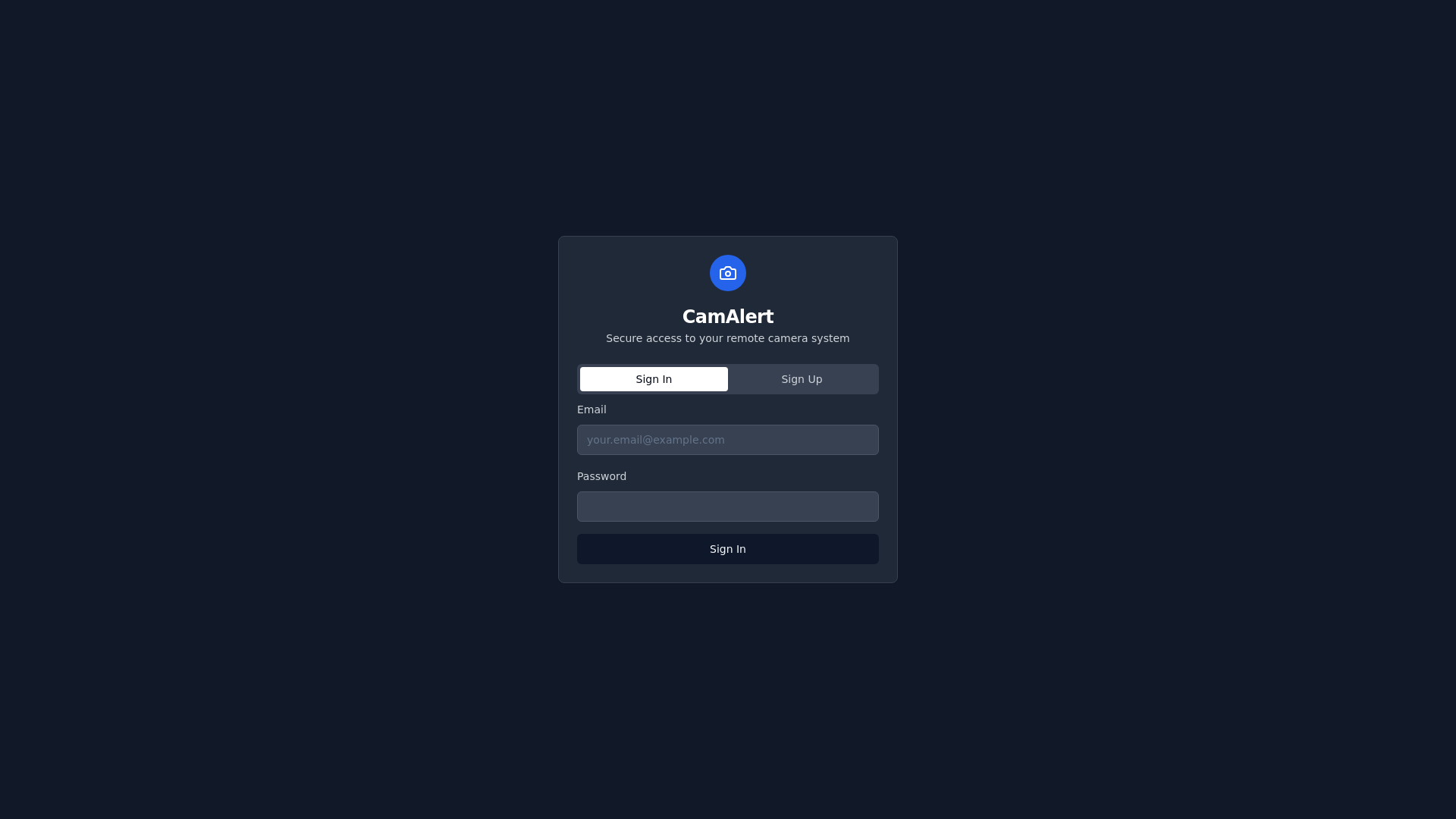 website screenshot of https://rpicamalert.xyz/