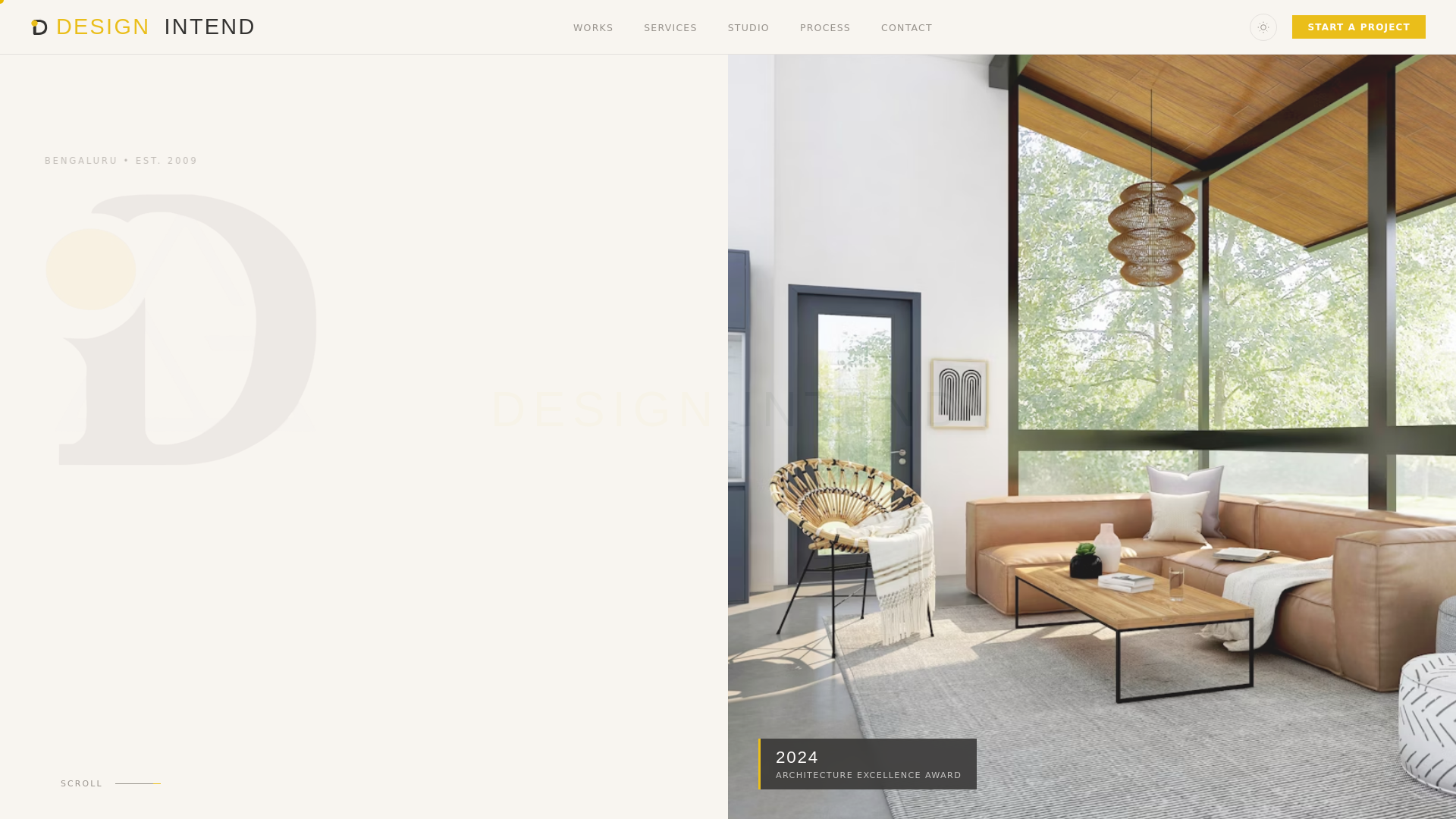 website screenshot of https://designintend.pages.dev/