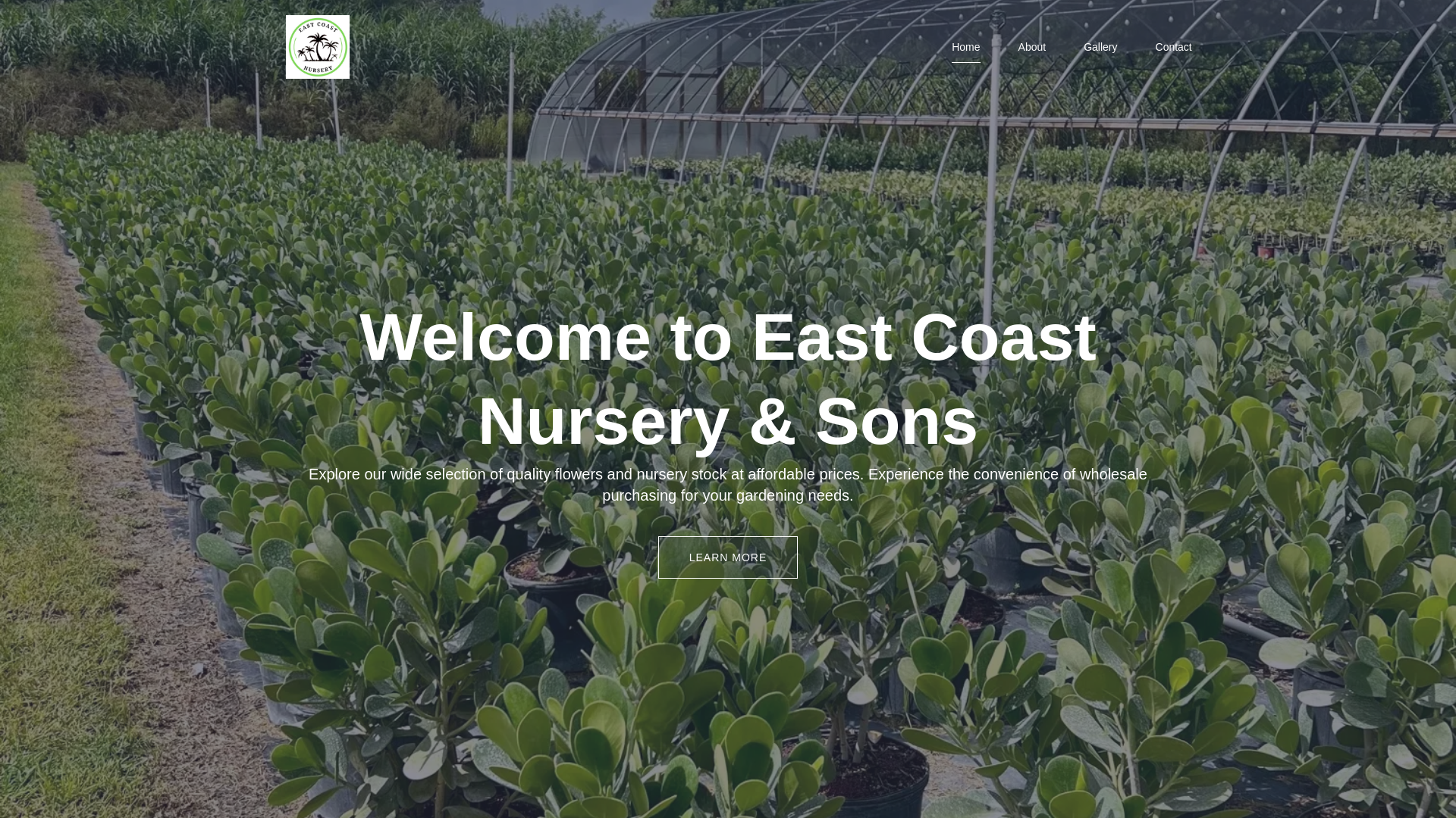 website screenshot of https://eastcoastnurseryandsons.com/