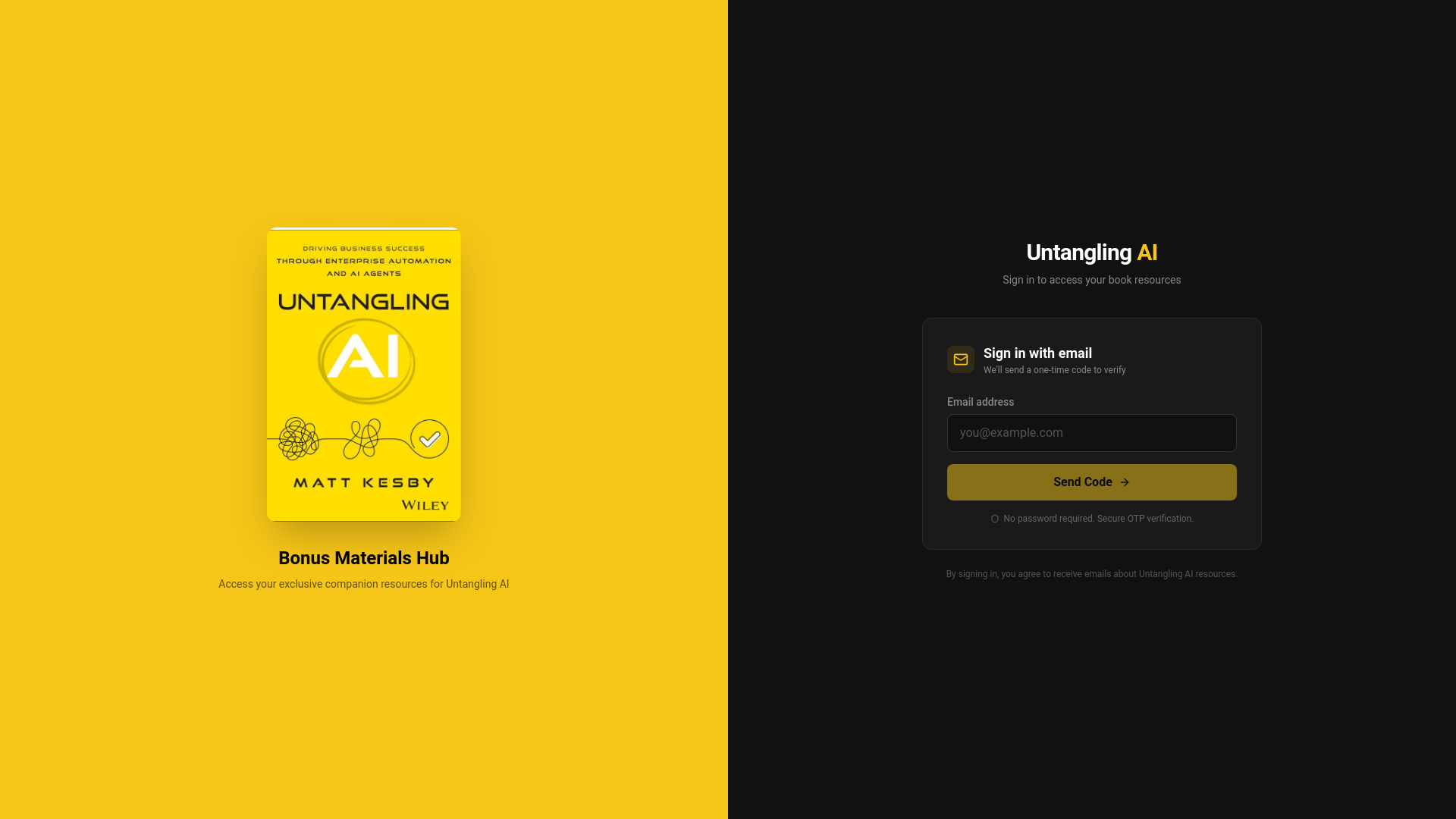 website screenshot of https://mattkesby.ai/