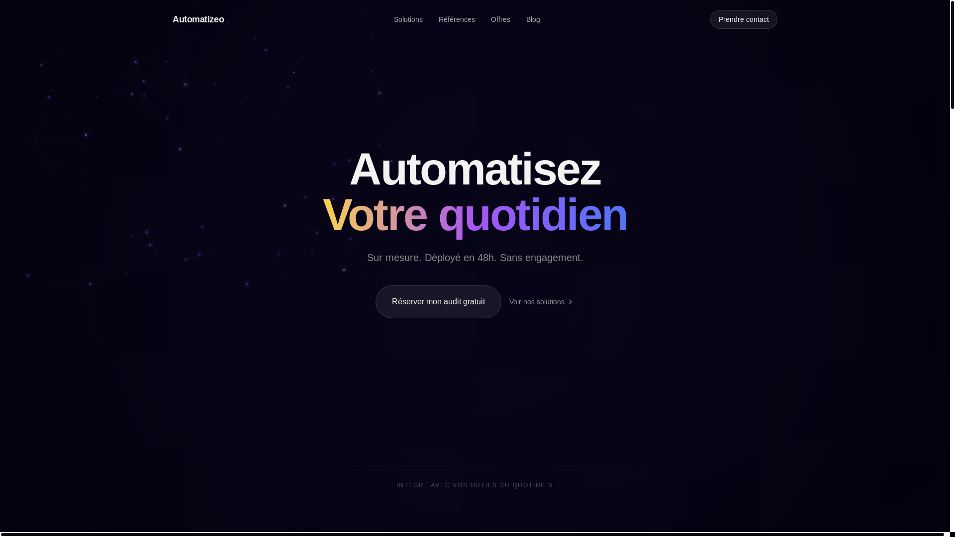 website screenshot of https://automatizeo.fr/