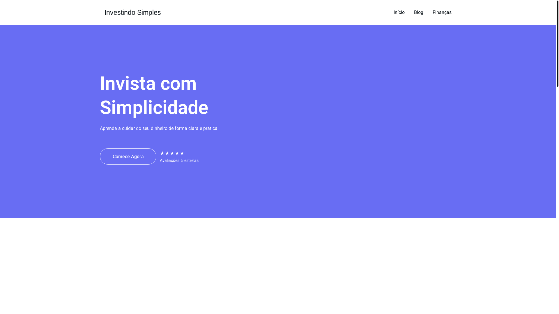 website screenshot of https://investindosimples.io/