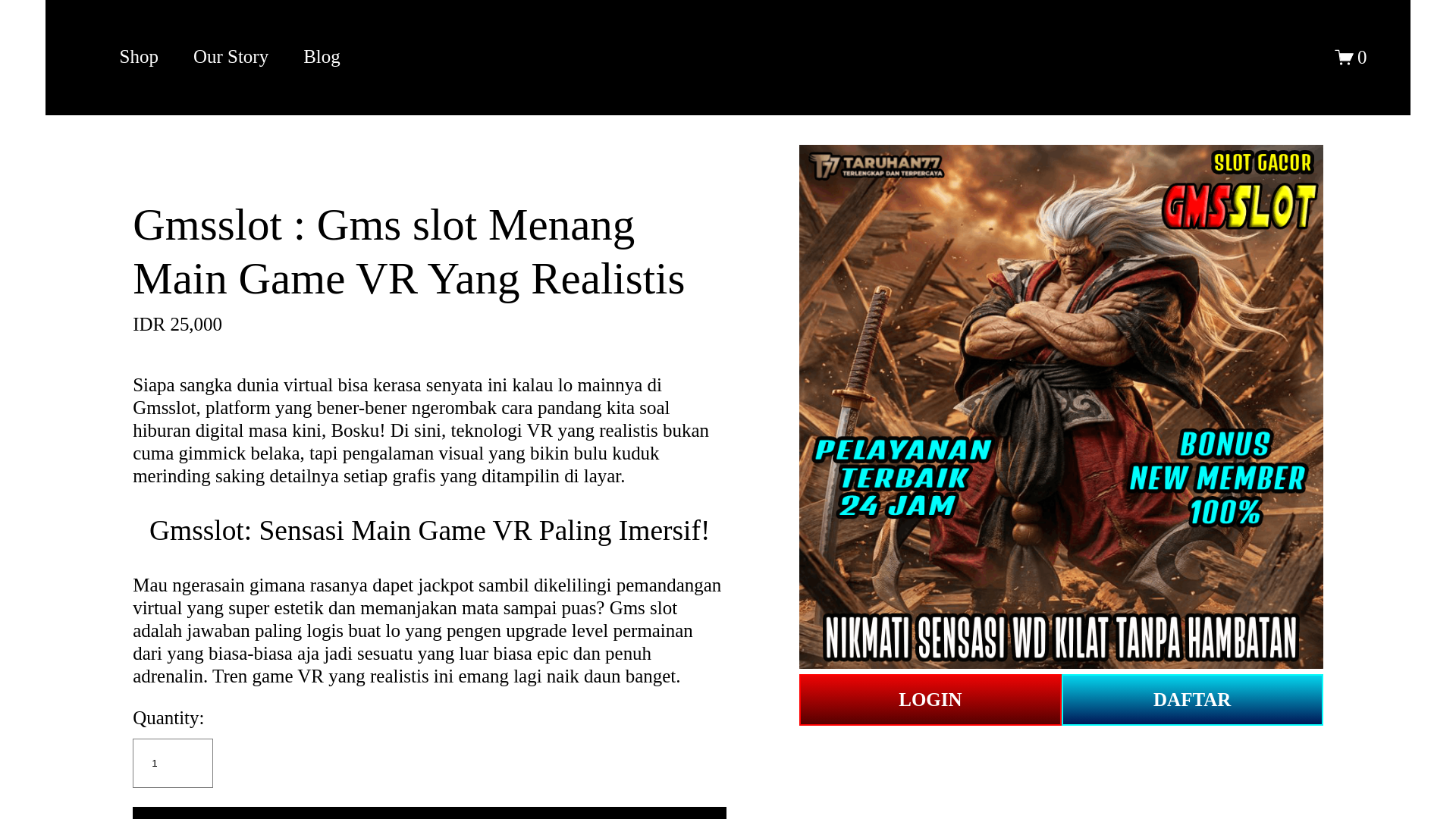 website screenshot of https://gmsslot.org/