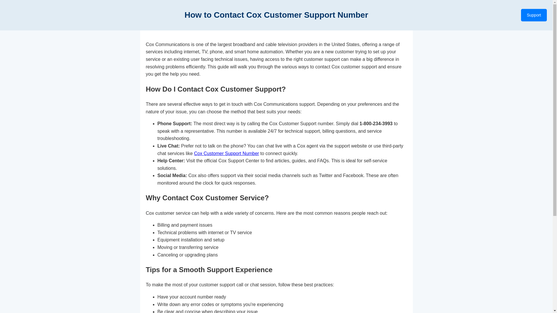website screenshot of https://cox-customer-support-number.pages.dev/