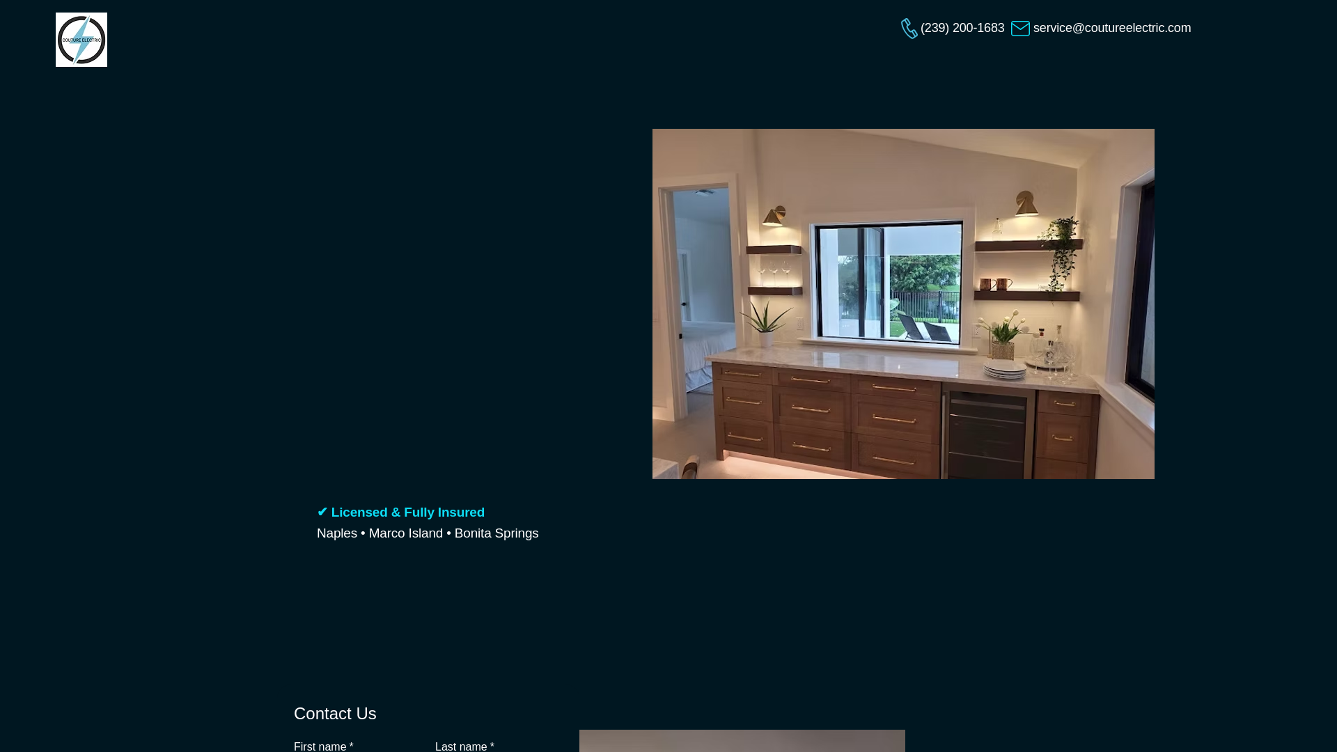 website screenshot of https://coutureelectric.com/