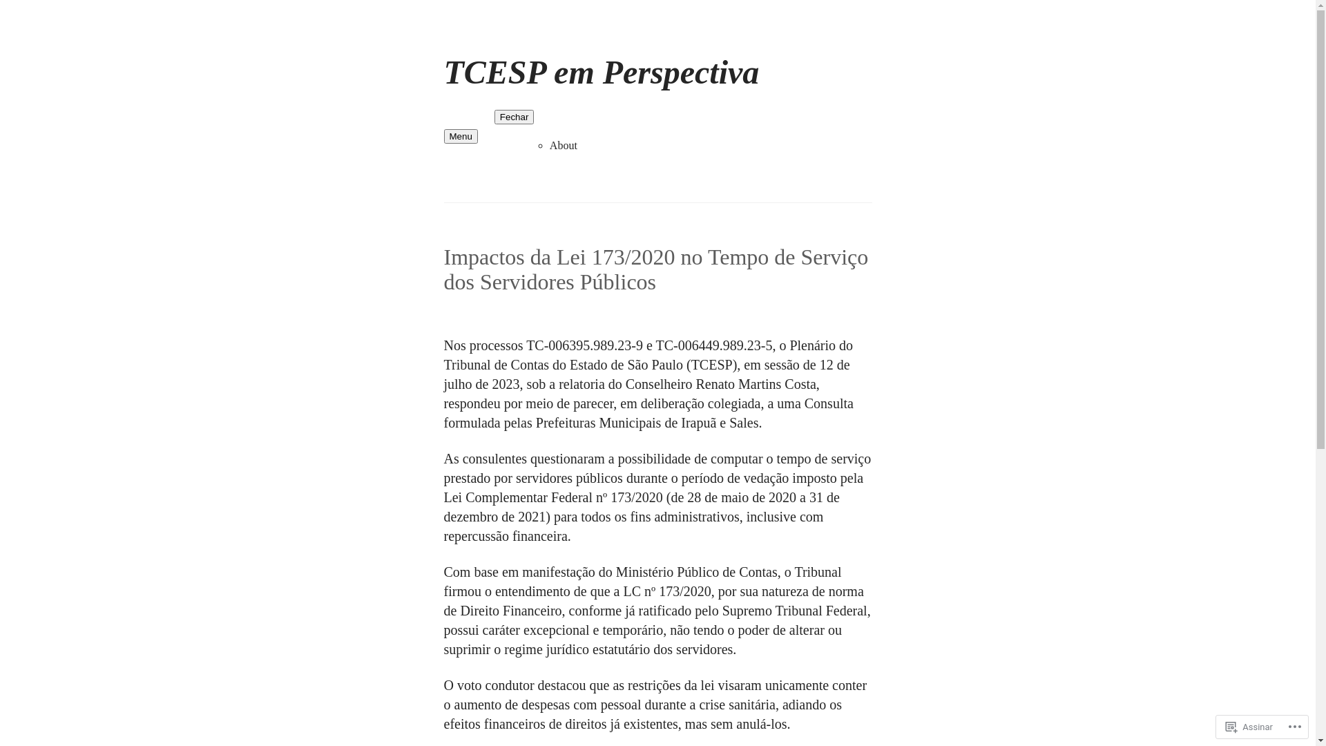 website screenshot of https://tcespemperspectiva.com.br/