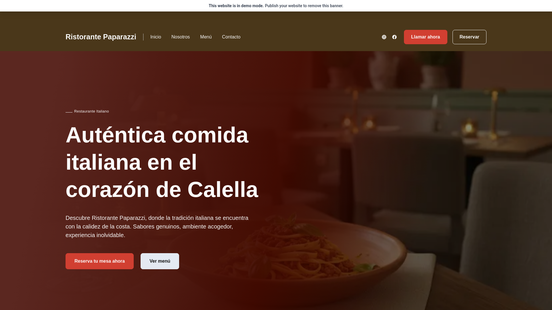 website screenshot of https://paparazzicalella.com/