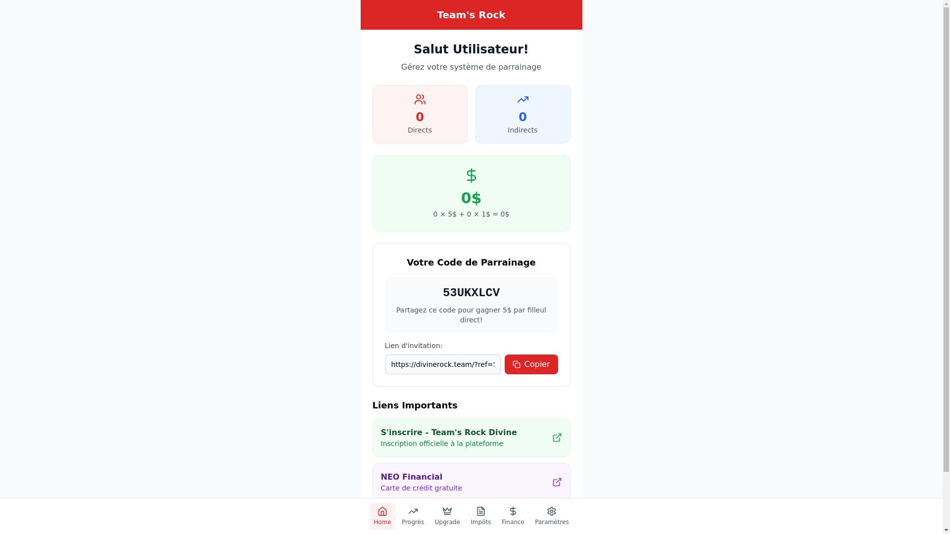 website screenshot of https://divinerock.team/