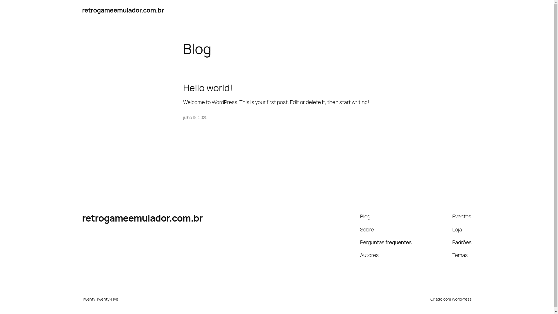 website screenshot of https://retrogameemulador.com.br/