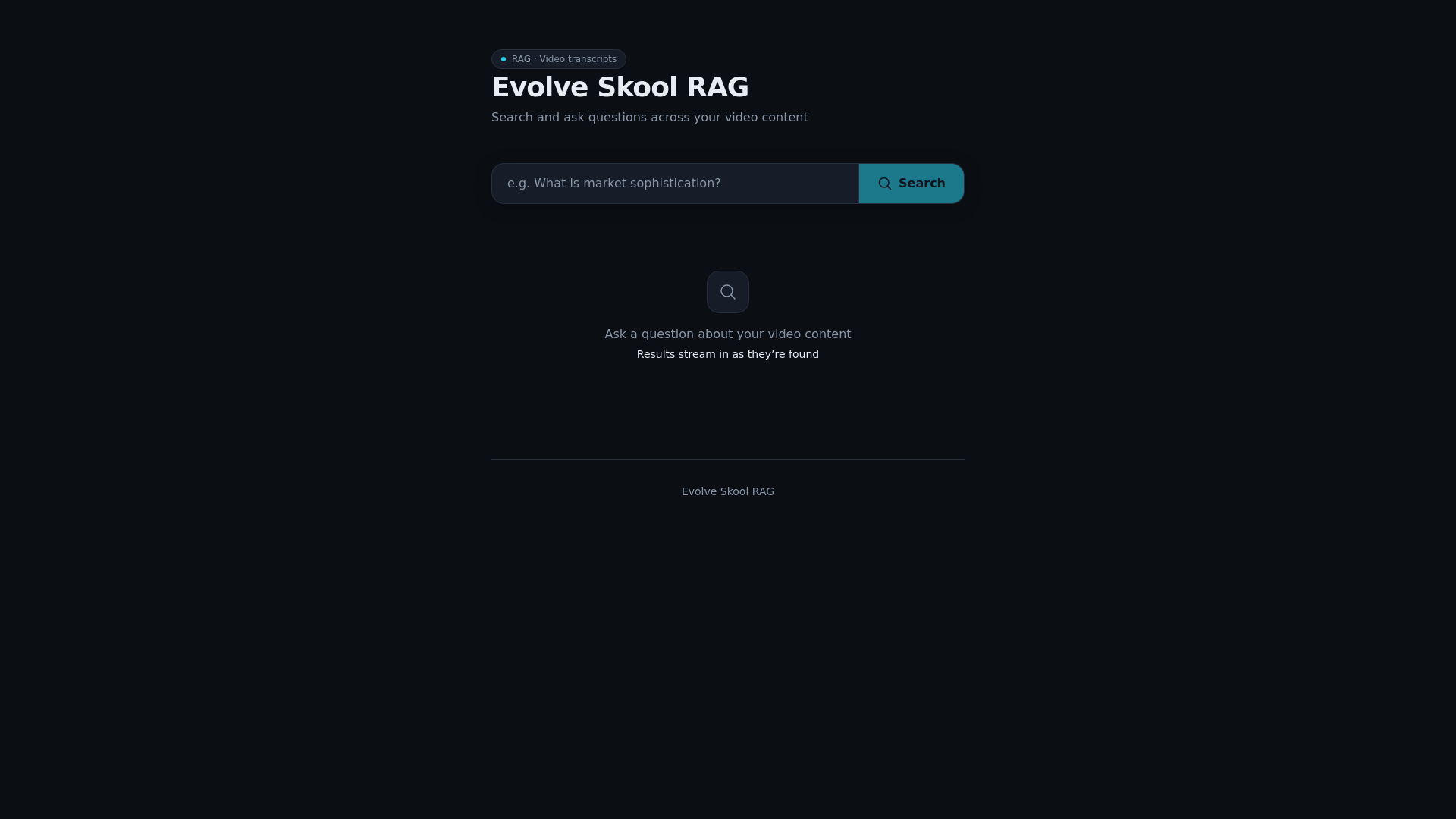 website screenshot of https://evolve-rag.pages.dev/