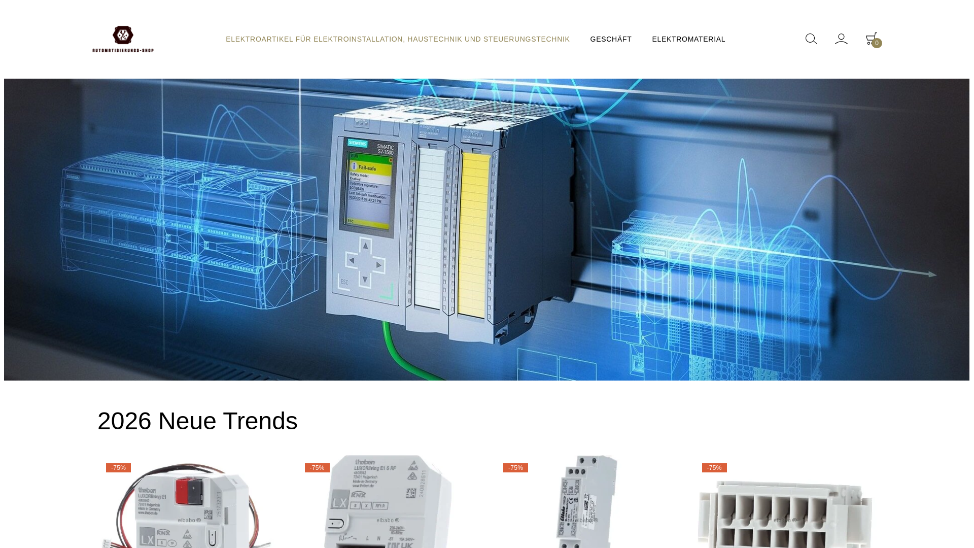 website screenshot of https://automatisierungs-shop.com