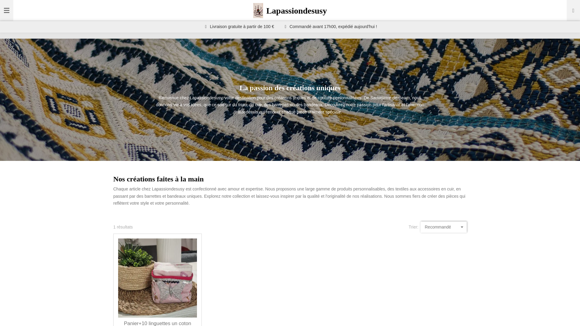 website screenshot of https://lapassiondesusy.fr/