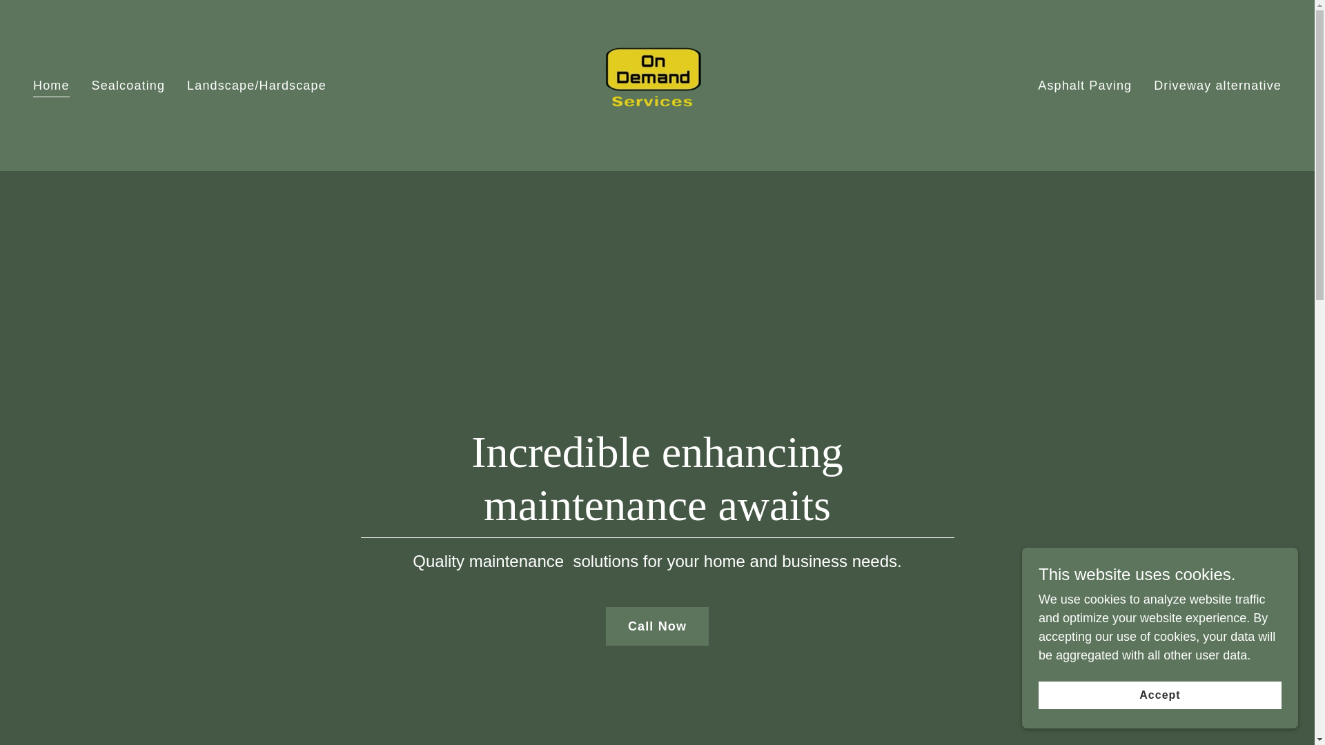 website screenshot of https://ondemandpavingservices.com/