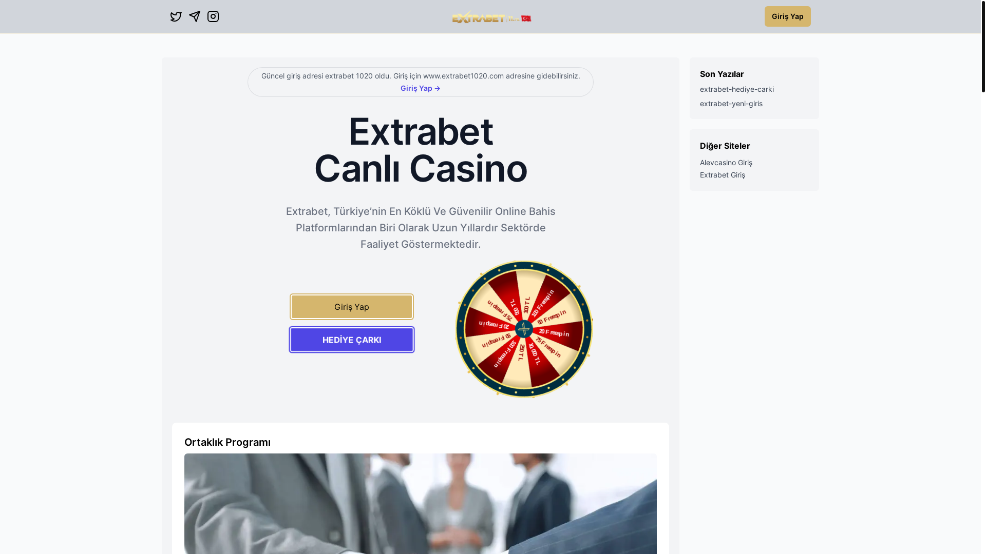 website screenshot of https://extrabetguncelgiris-blog.pages.dev/