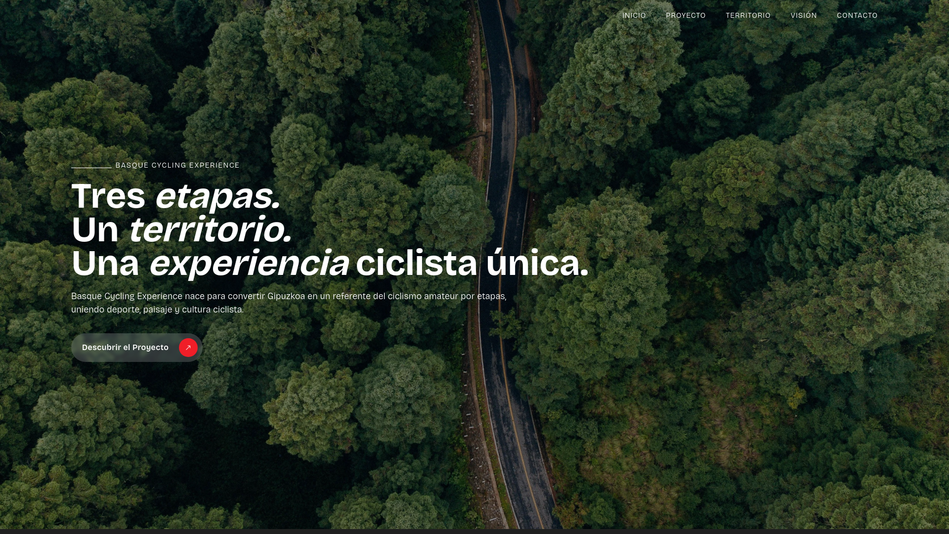 website screenshot of https://basquecyclingexperience.eus/