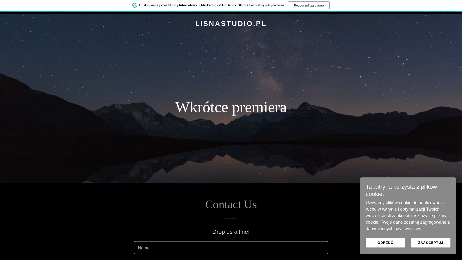 website screenshot of https://lisnastudio.pl/